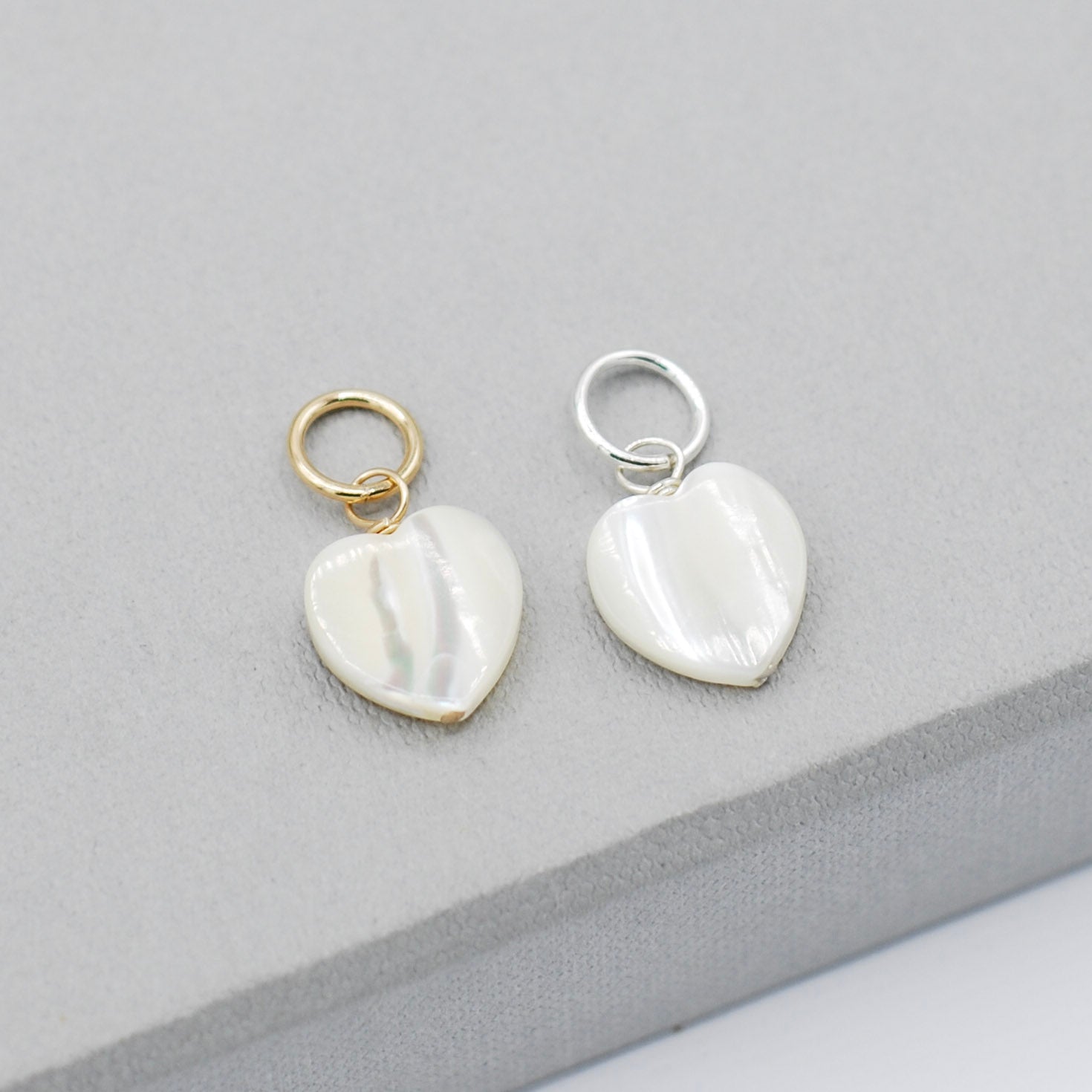 Mother of Pearl Heart Charm