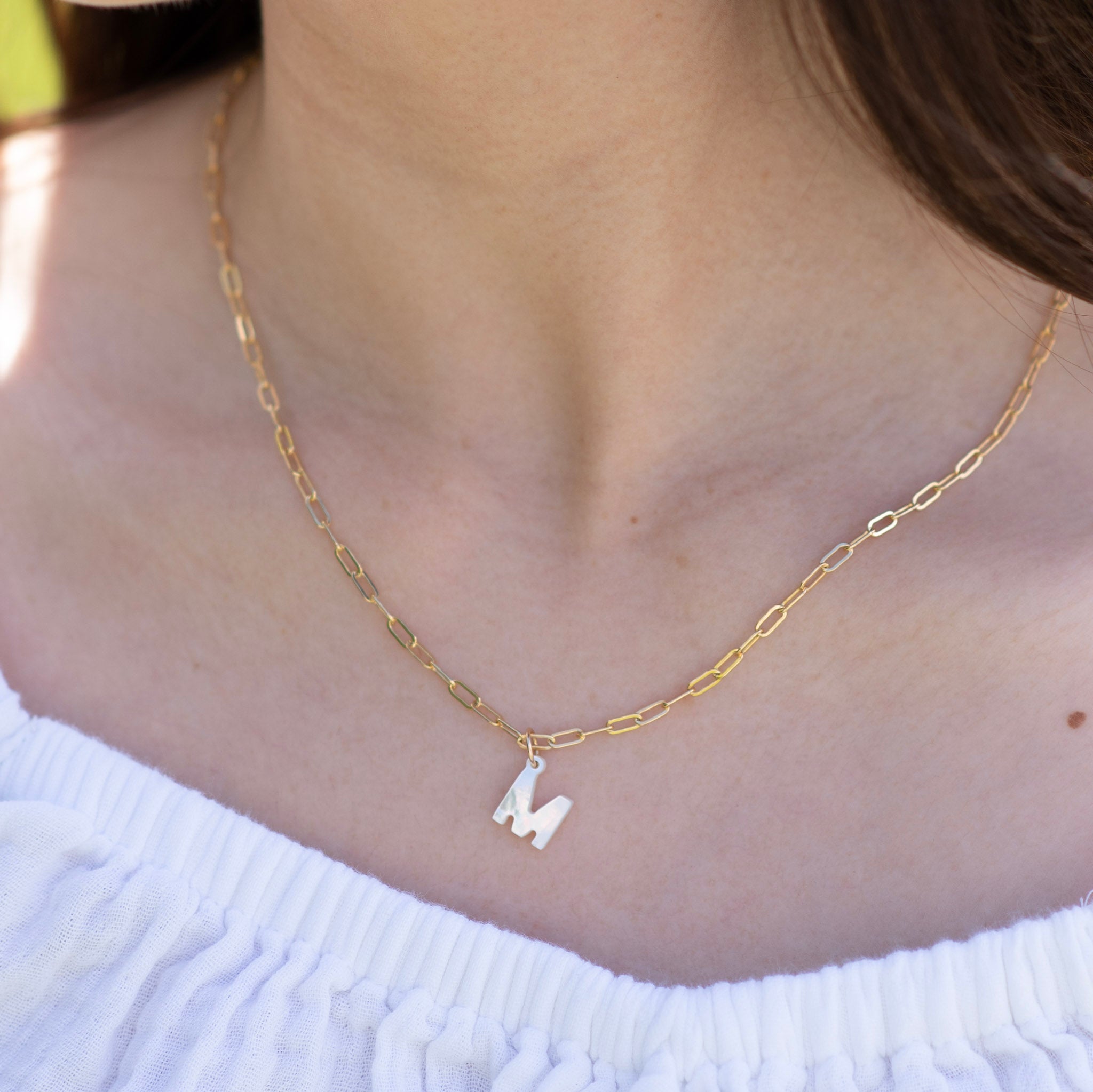 14k Gold Filled Initial Charm Necklace - Jewel Ya