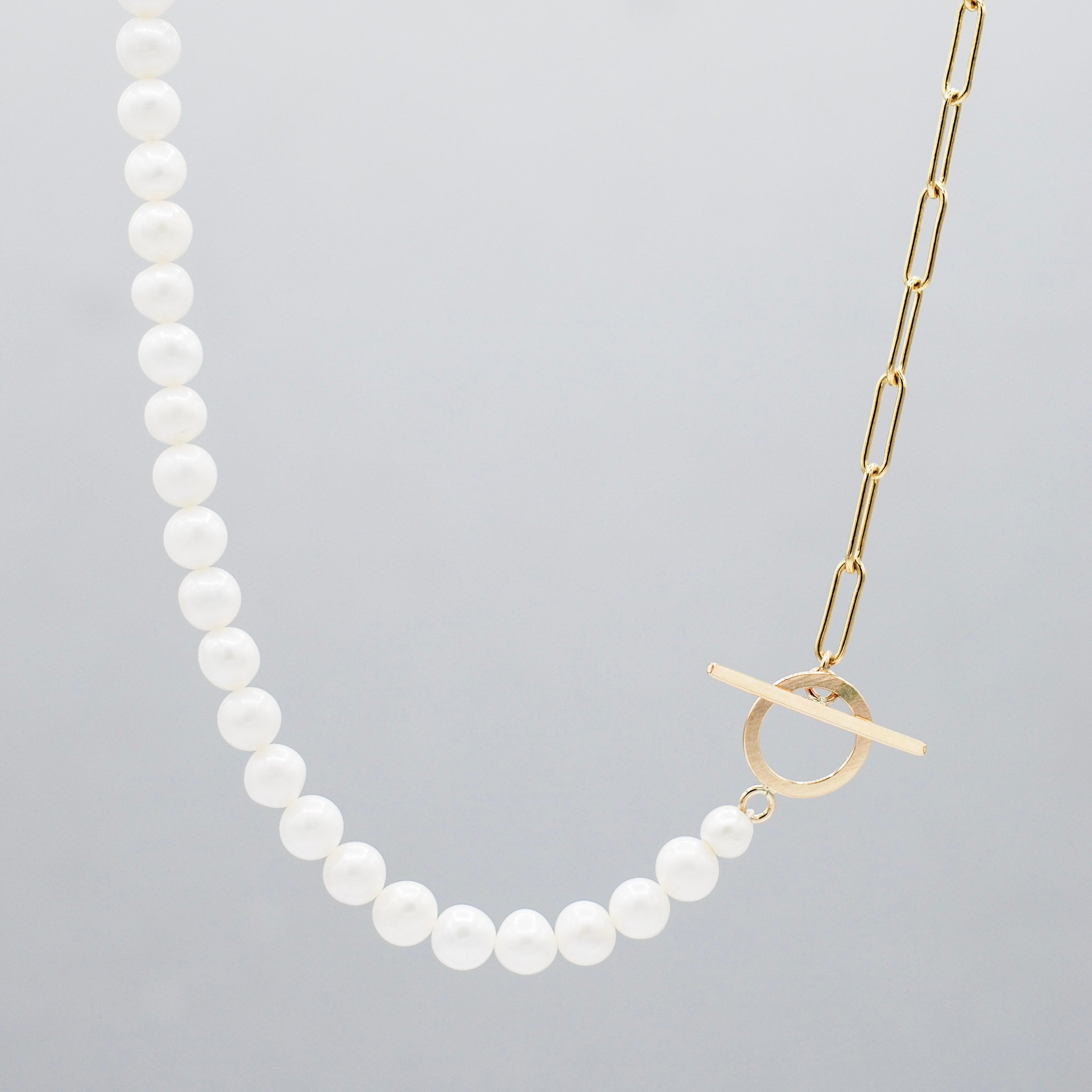 Freshwater Pearl Toggle & 14k Gold Filled Necklace - Jewel Ya