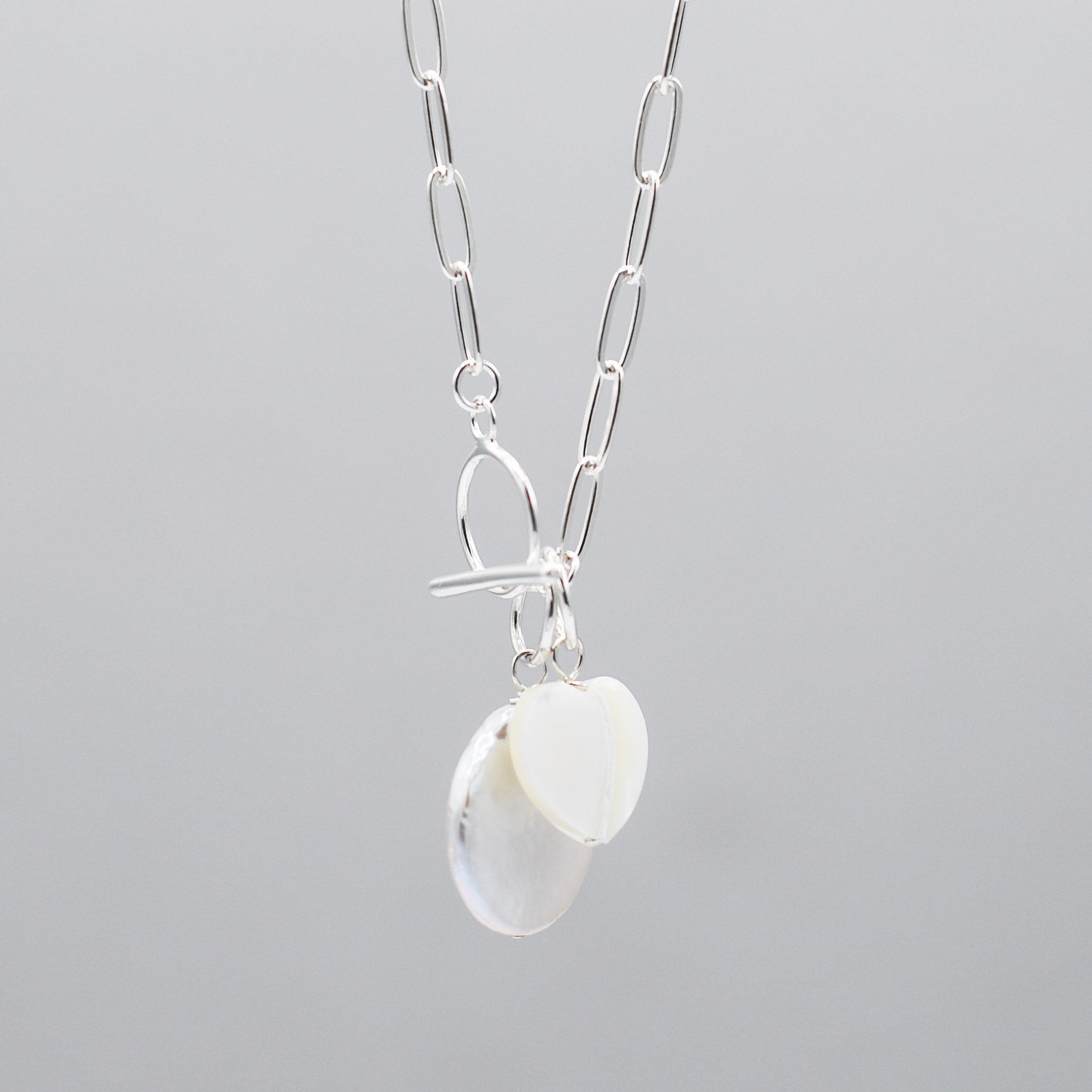 Sterling Silver Medium Toggle Necklace & Charm Set - Jewel Ya