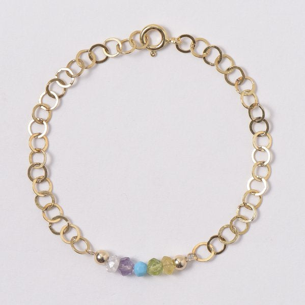 Custom Goldfill & Birthstone Bracelet