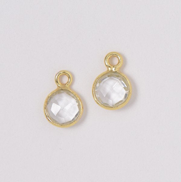 Crystal Quartz Hoop Drops