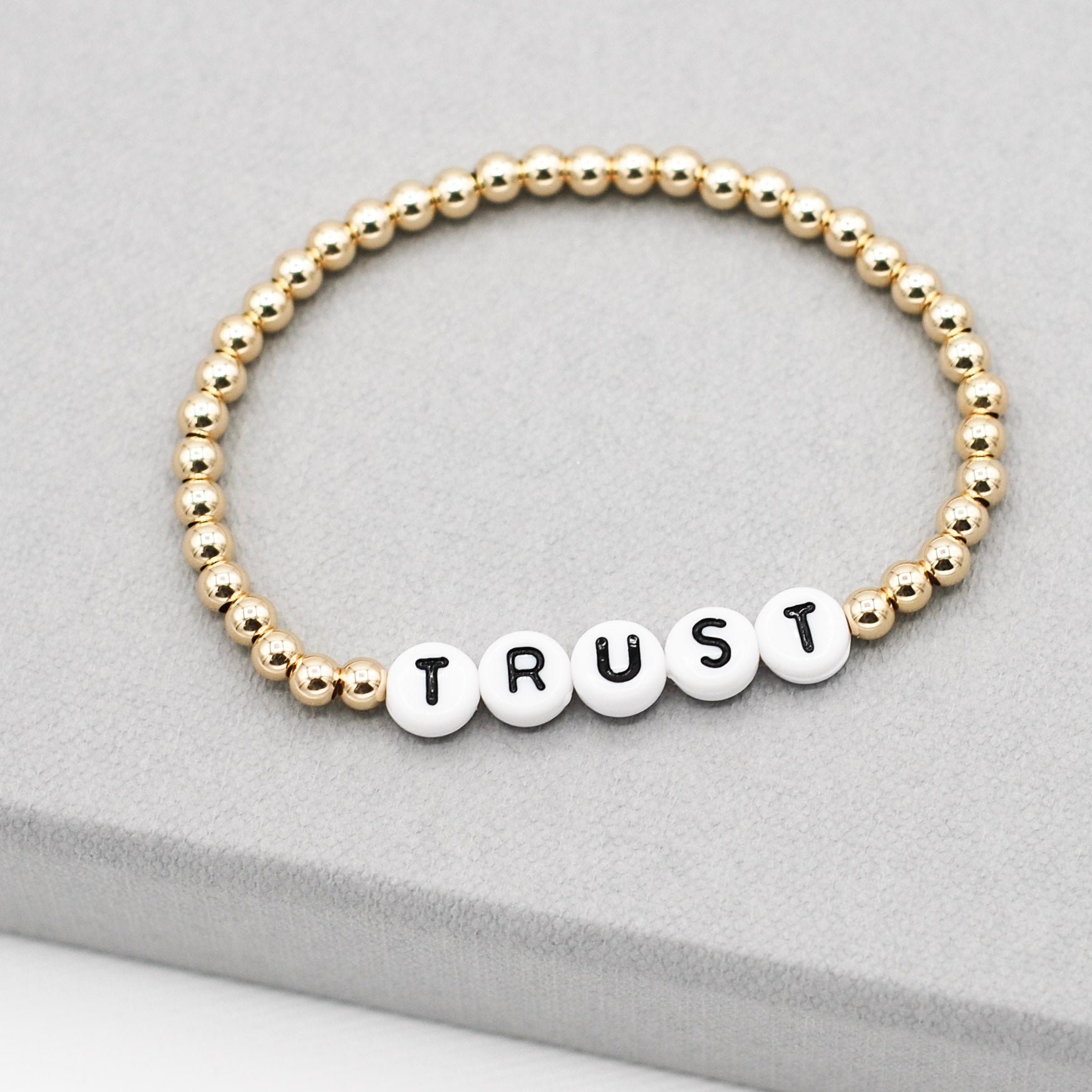 Intention 'Trust' 4mm 14k Gold filled Bracelet