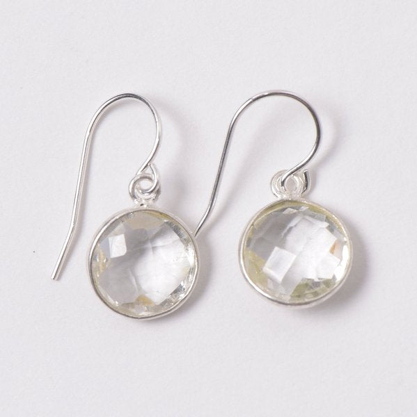 Crystal Quartz & Sterling Silver Earrings