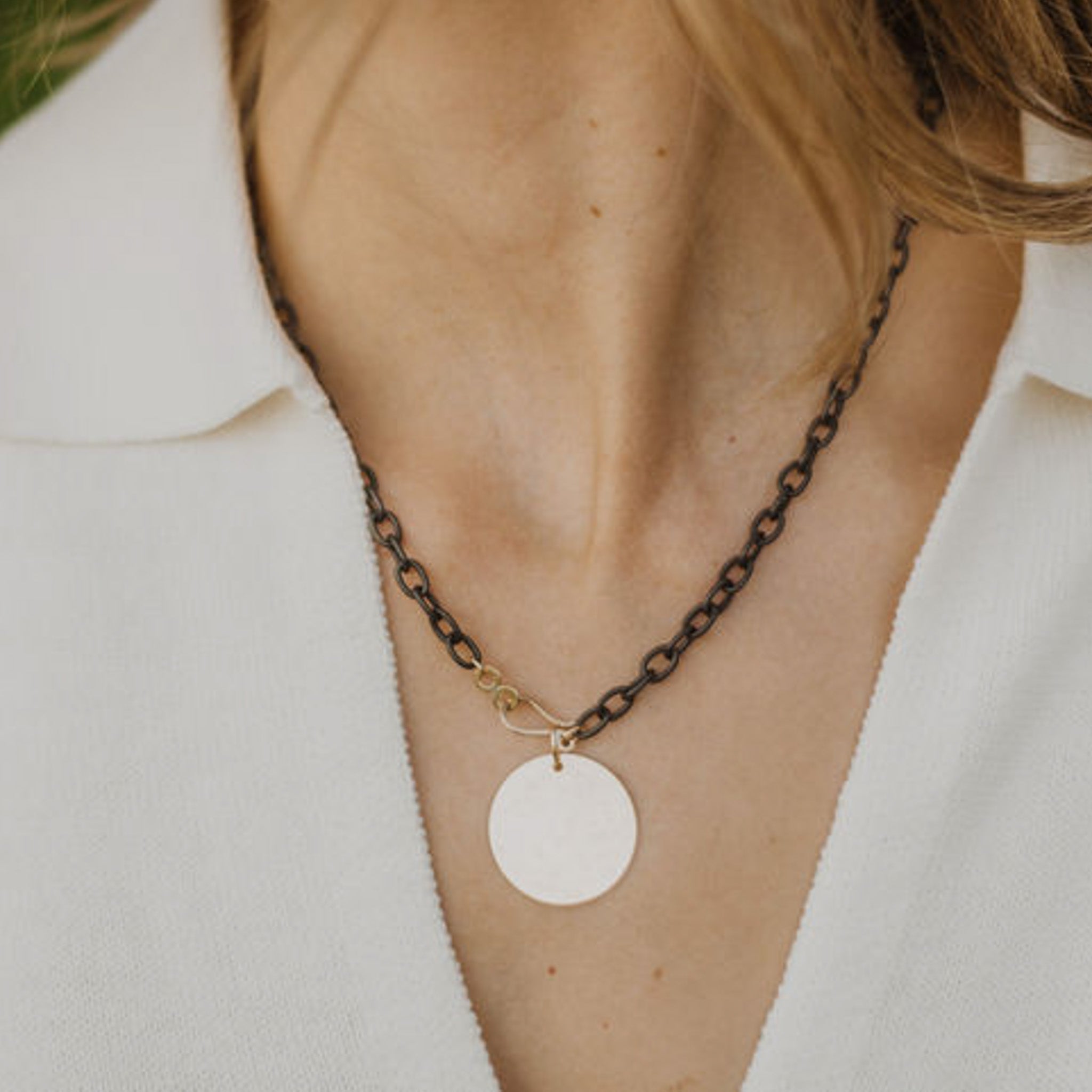 Sterling Silver Disc Charm - Jewel Ya