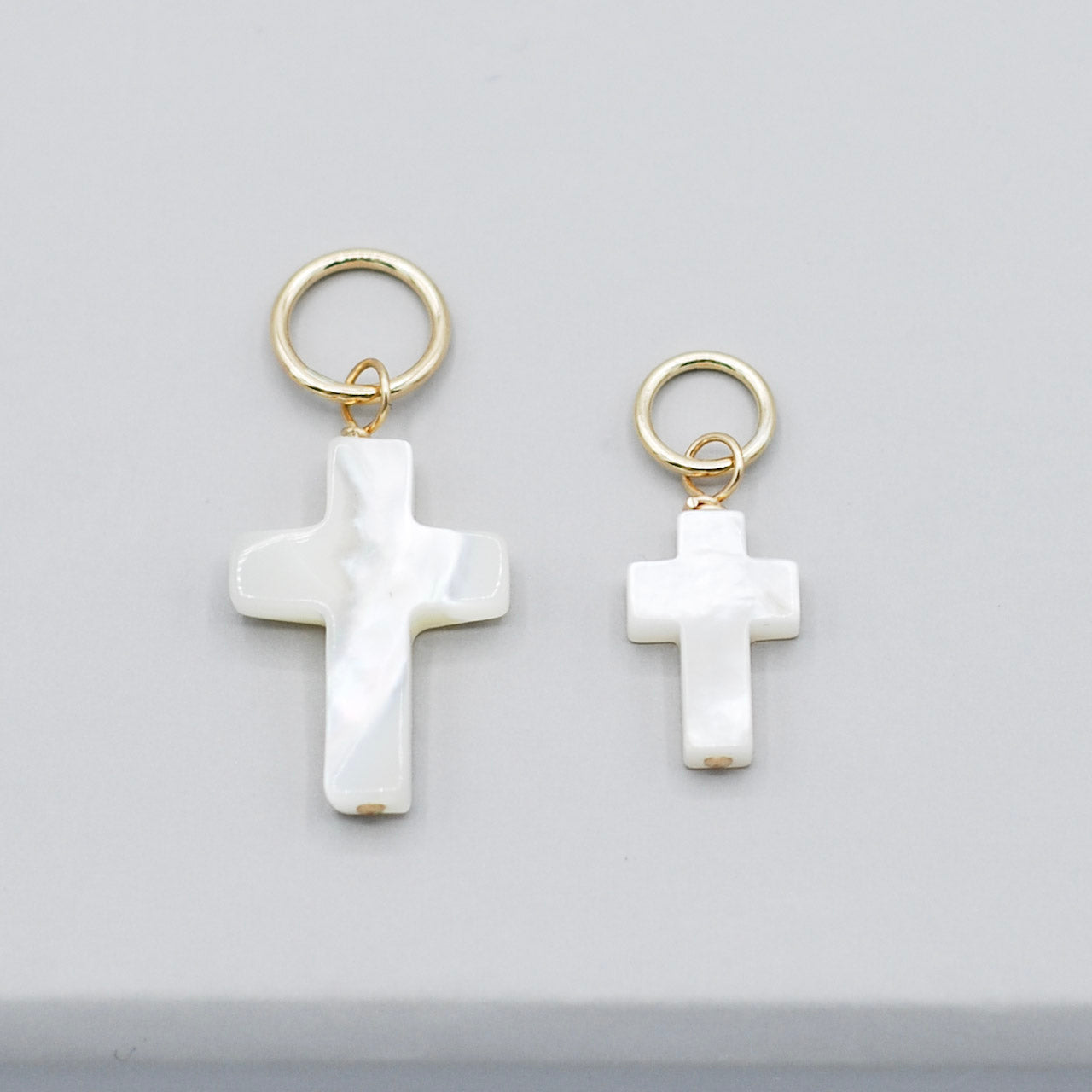 Mother of Pearl Cross Charms - Jewel Ya