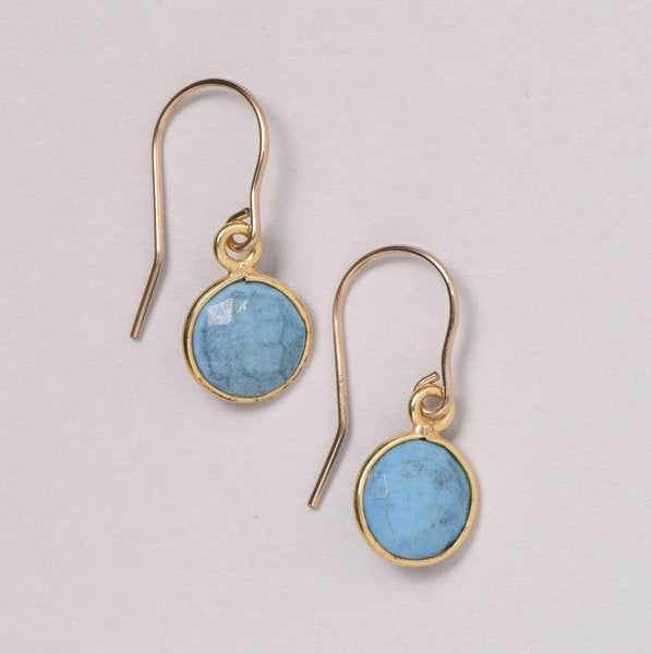 Faceted Turquoise Earrings