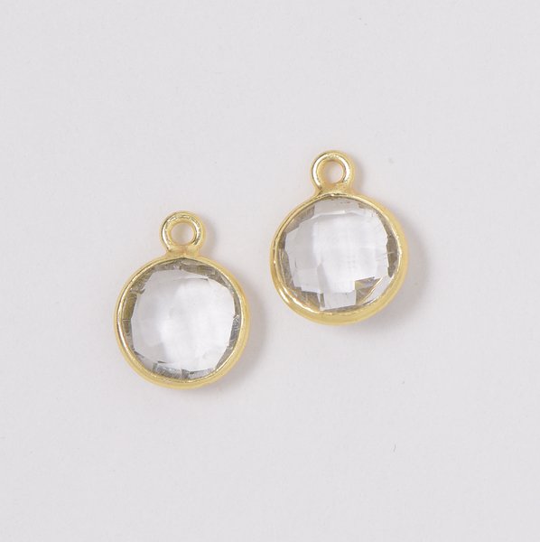 Crystal Quartz Hoop Drops