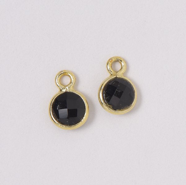 Black Onyx Hoop Drops