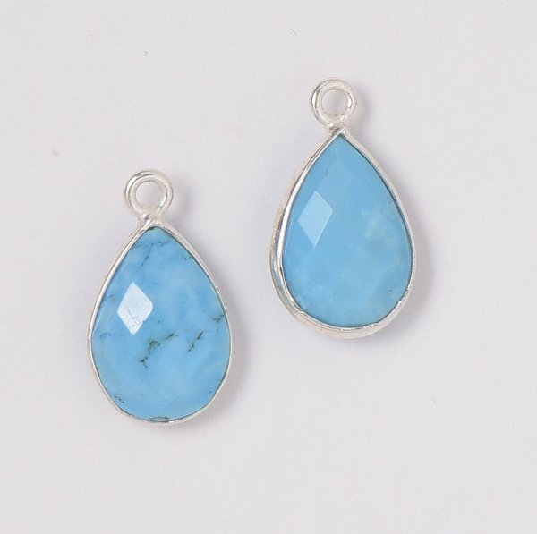 Turquoise Hoop Drops