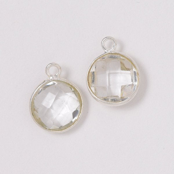 Crystal Quartz Hoop Drops