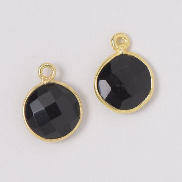 Black Onyx Hoop Drops