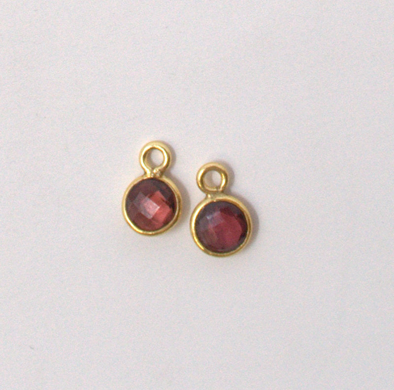 Garnet Hoop Drops