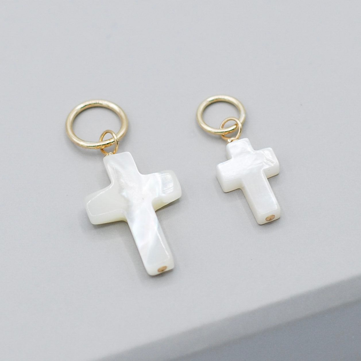Mother of Pearl Cross Charms - Jewel Ya