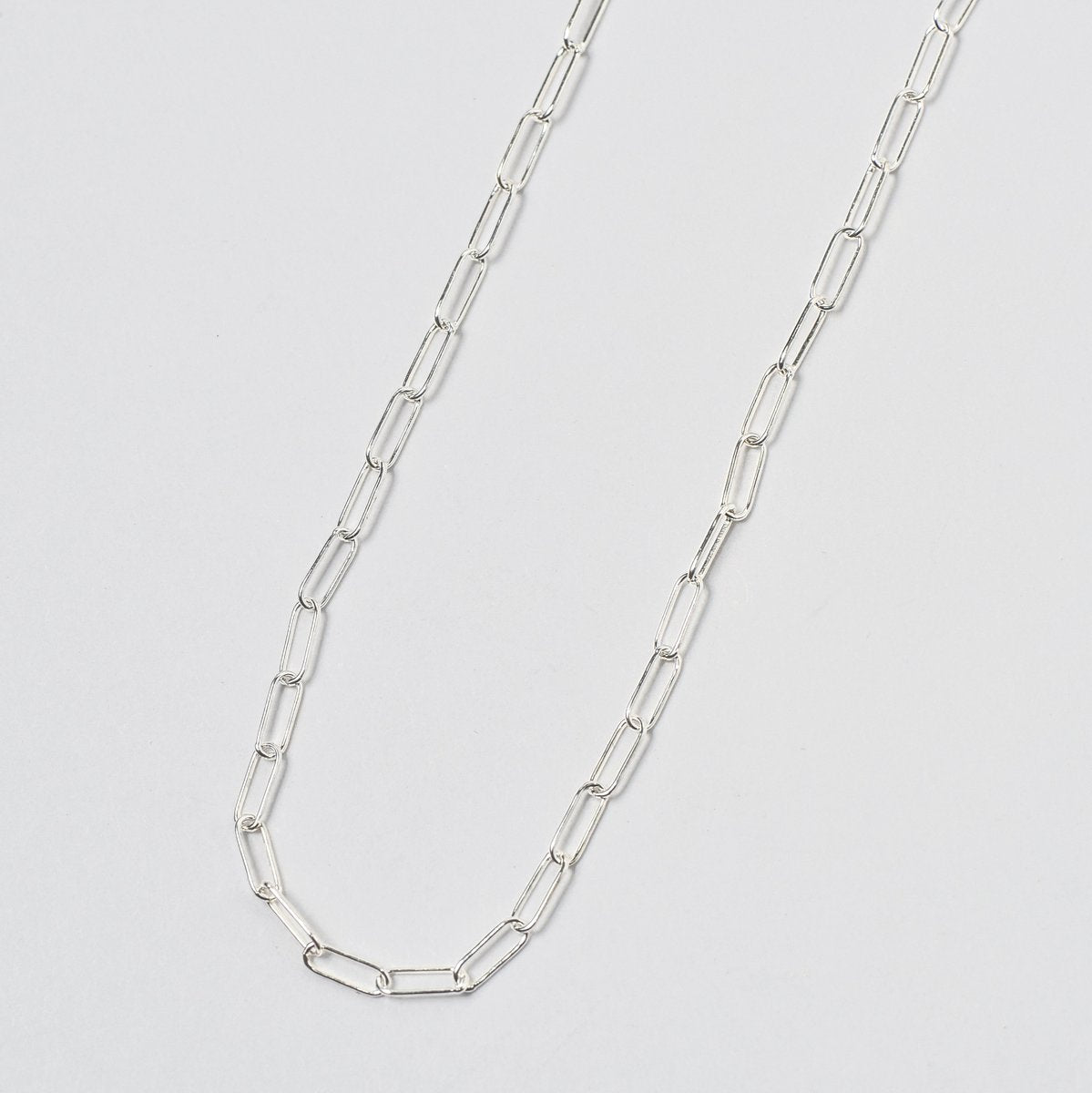 Sterling Silver Paperclip Long Chain