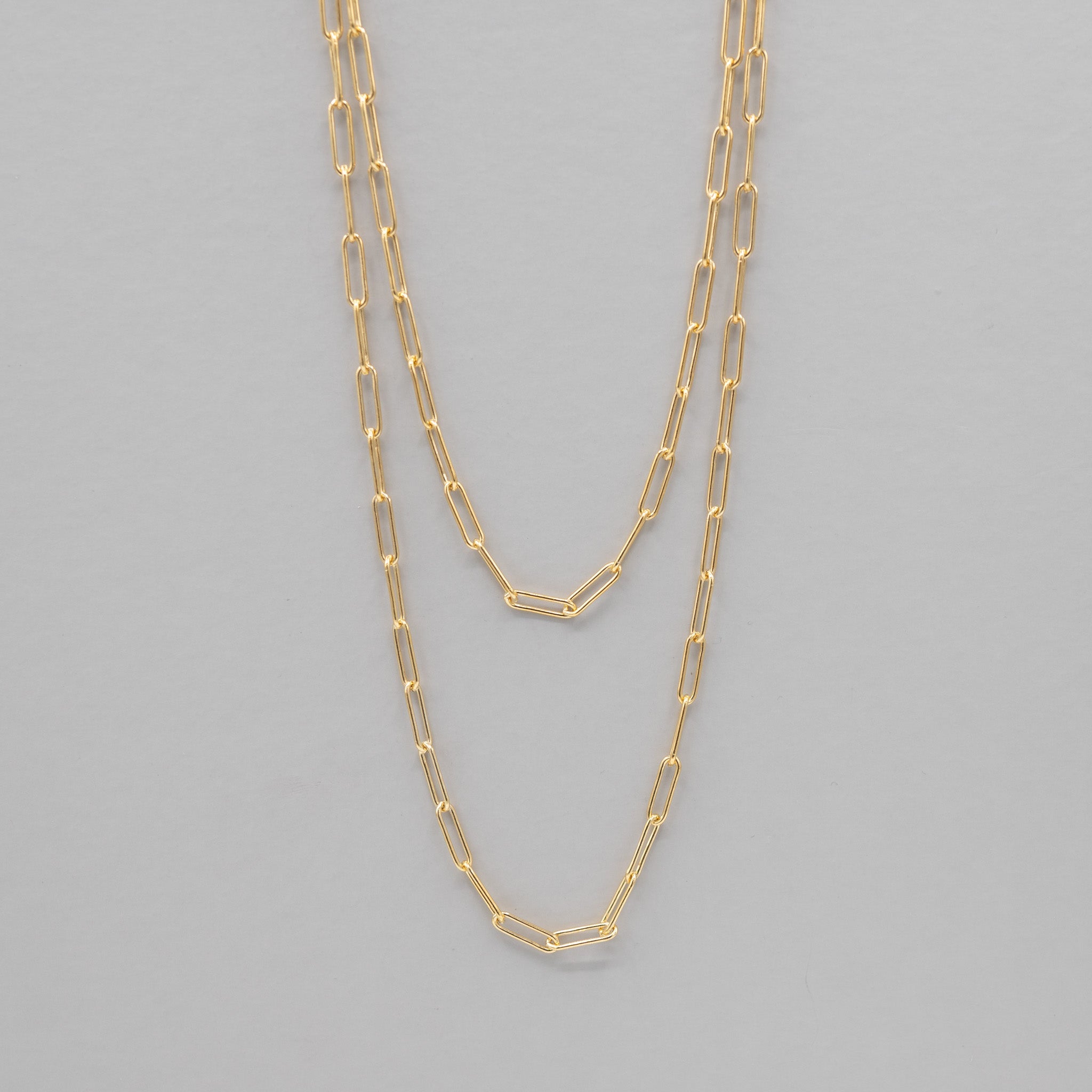 14k Gold Filled Large Paper Clip Layering Chain