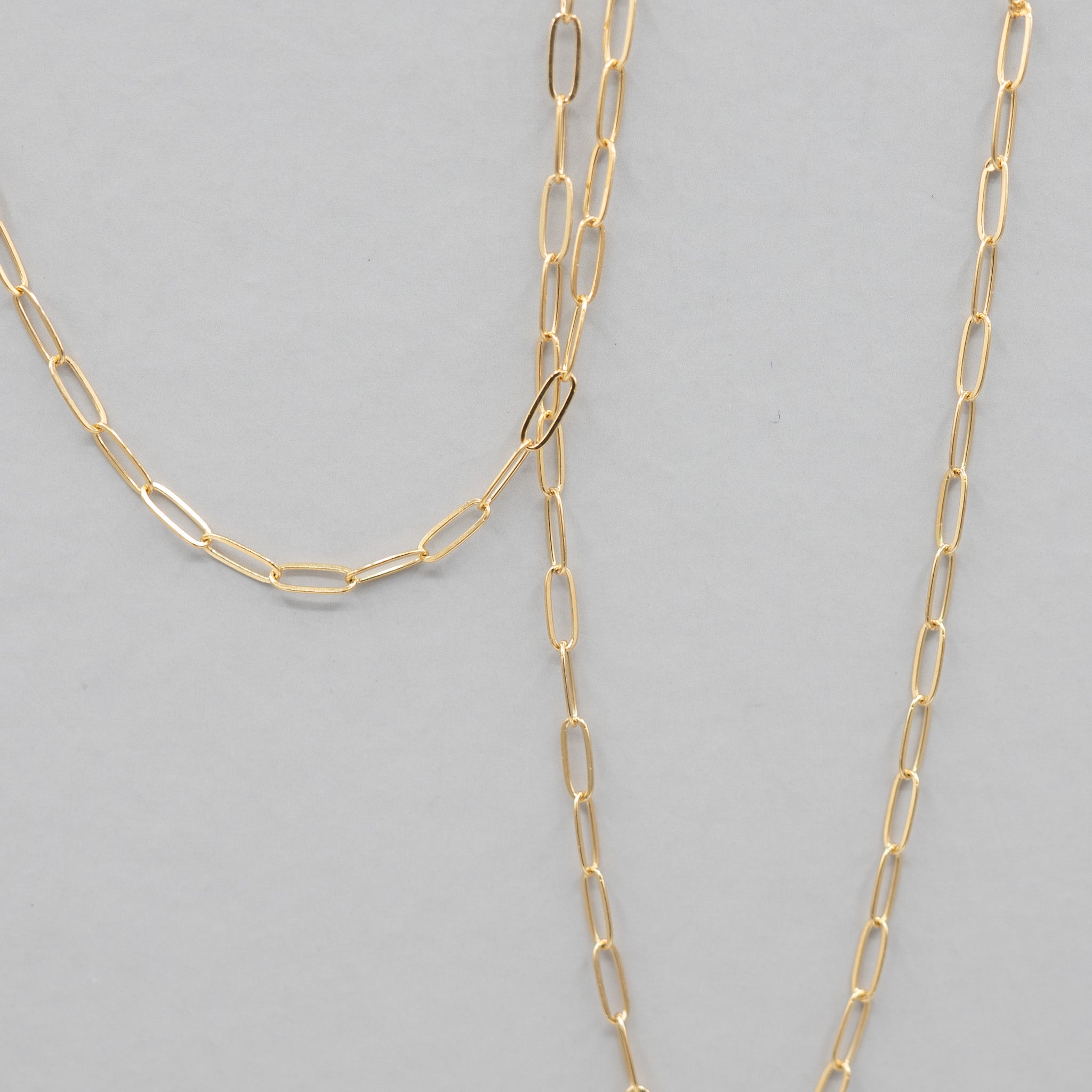 Layering necklaces with bezel drops on 14k Gold filled chain – SGV