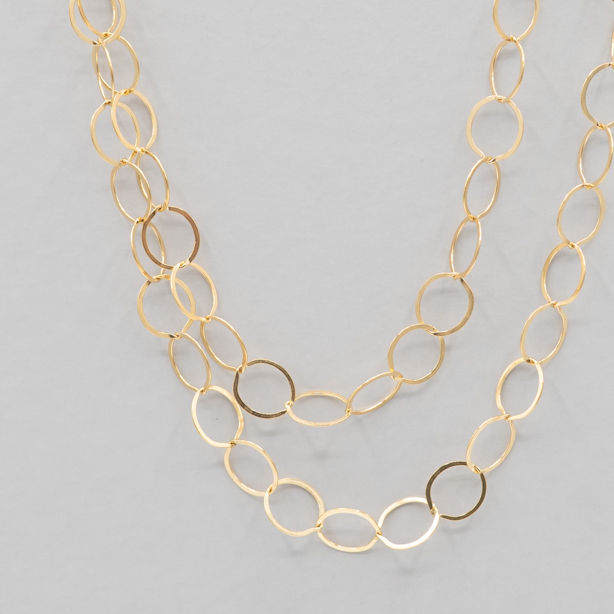 14k Gold Filled 10mm Circle Layering Chain