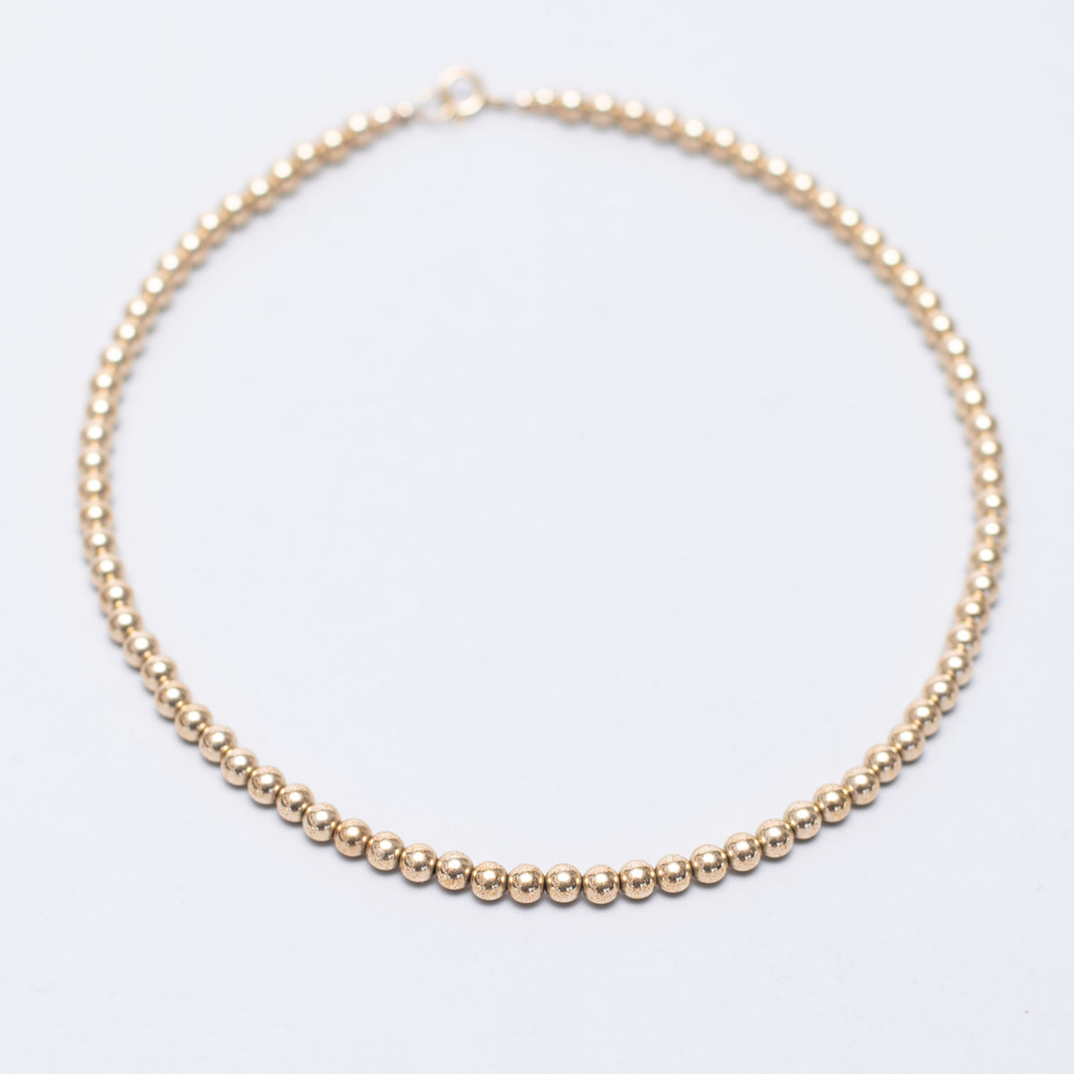 14k Gold Filled 5mm Beaded Lux Necklace