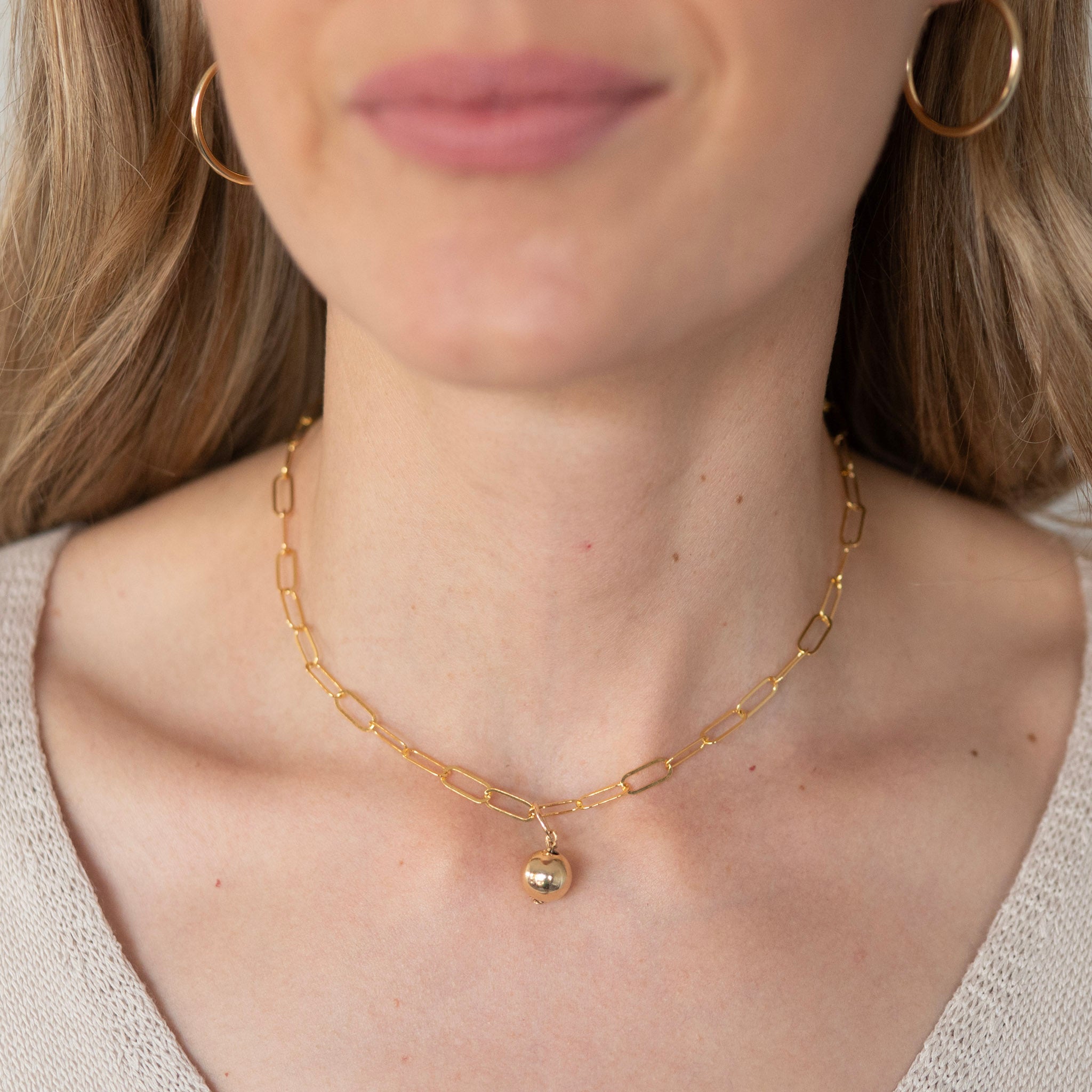 14k Gold Filled Midi Paperclip Layering Chain