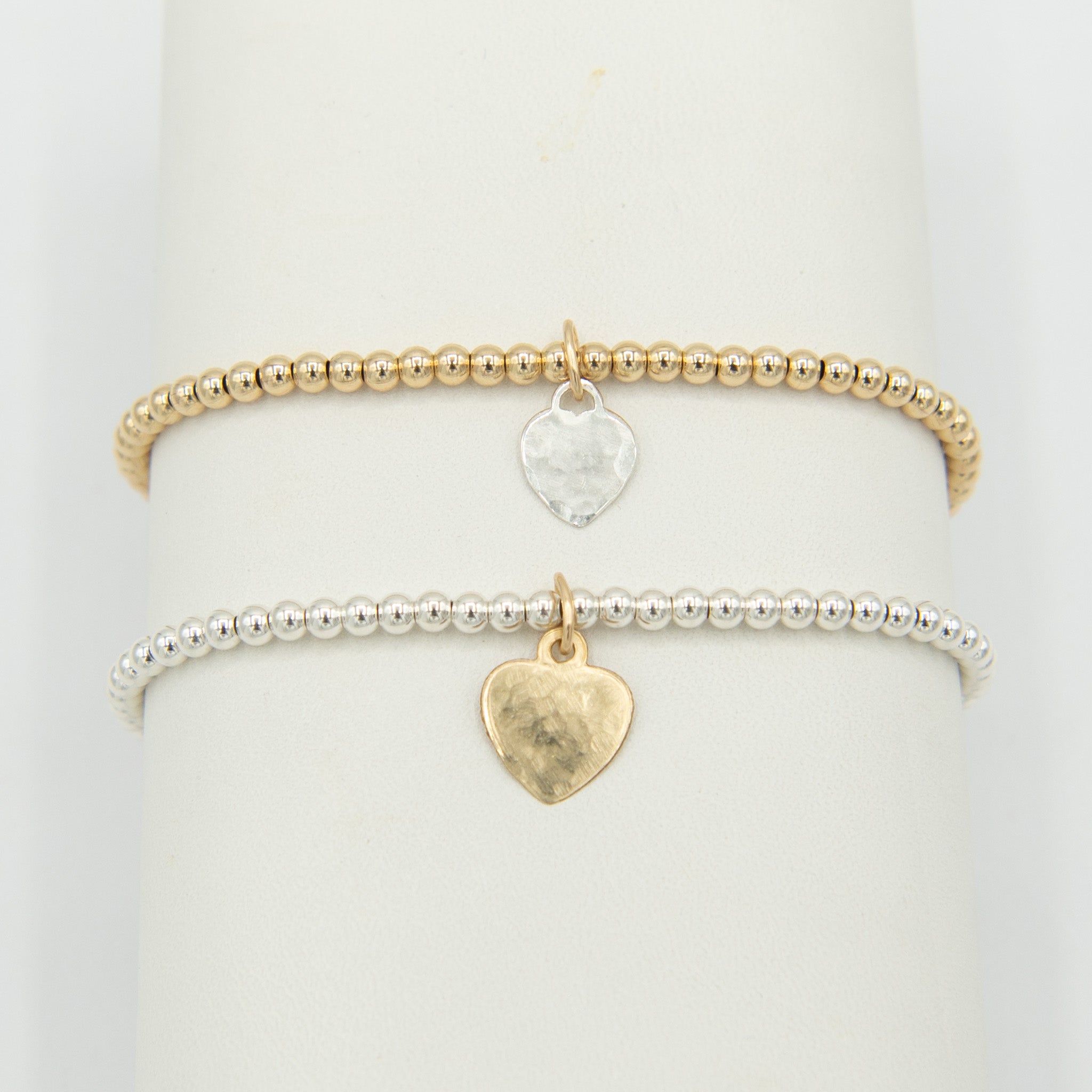 3mm Beaded Lux Petite Heart Bracelet