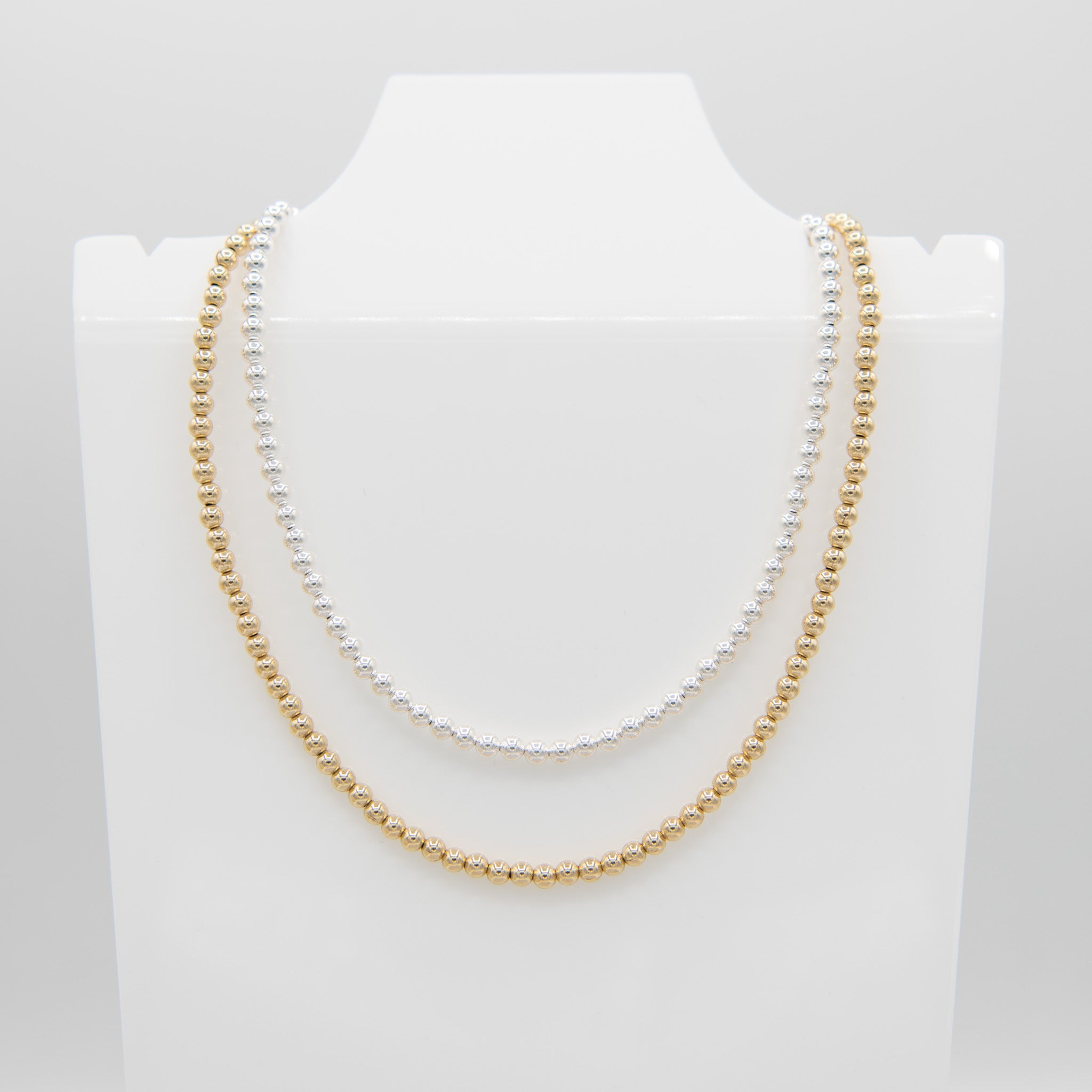 4mm Beaded Lux Necklace