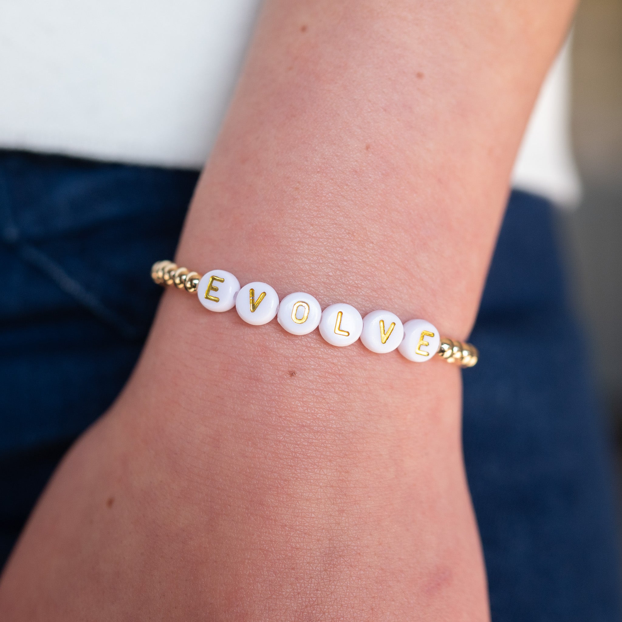 4mm Intention 14k Gold Filled Beaded Lux Bracelet