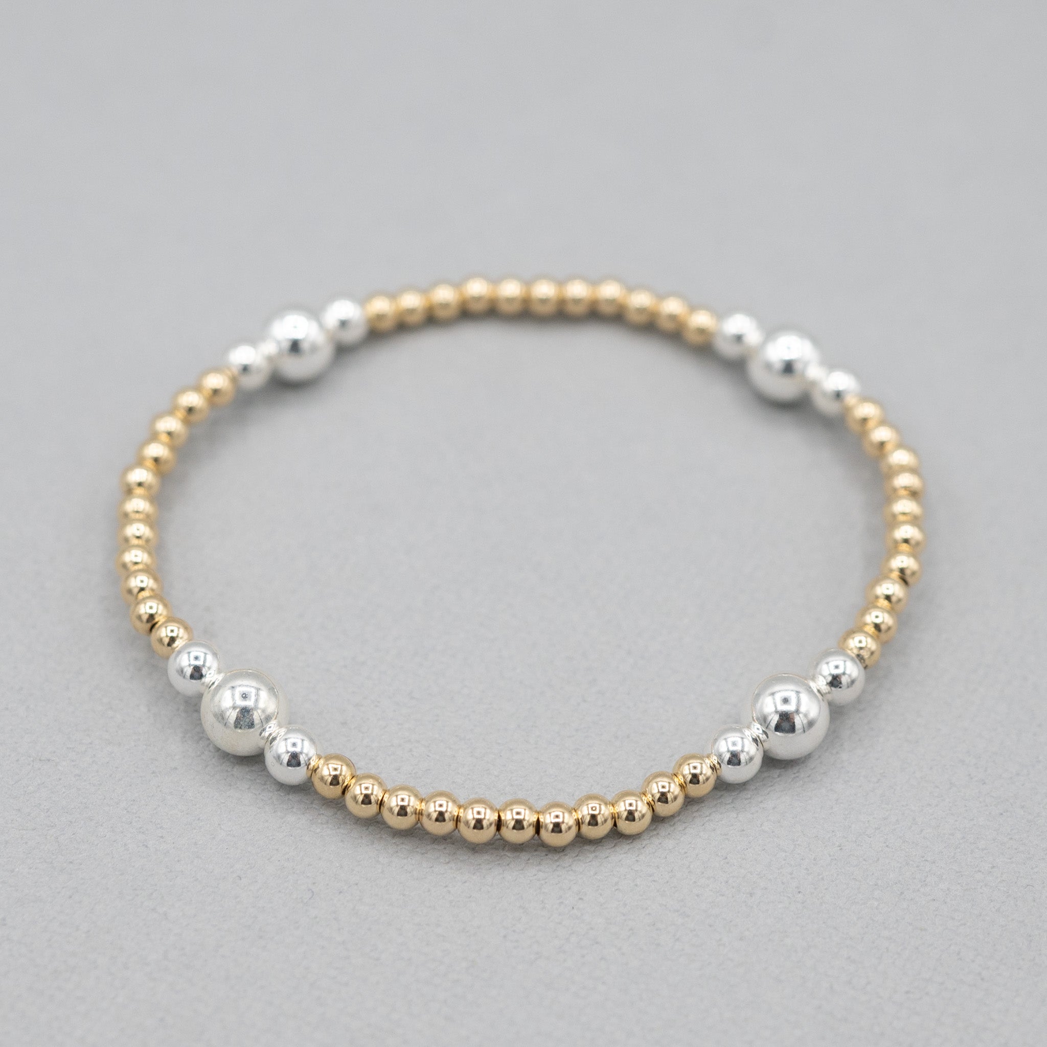 4mm & 6mm Beaded Lux Station Bracelet - Jewel Ya