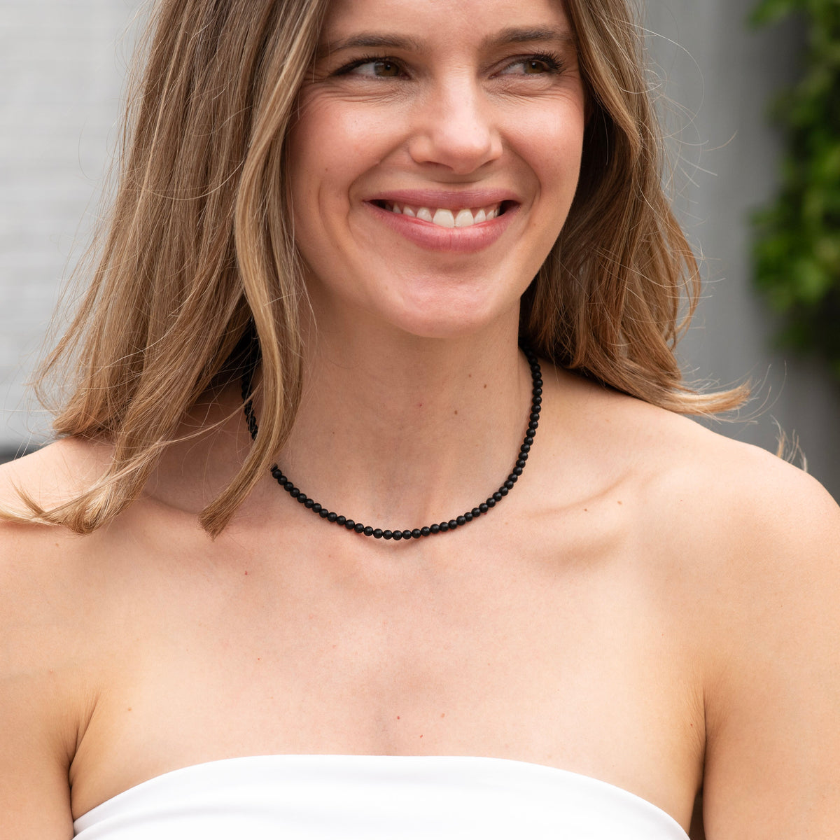 4mm Black Onyx Necklace