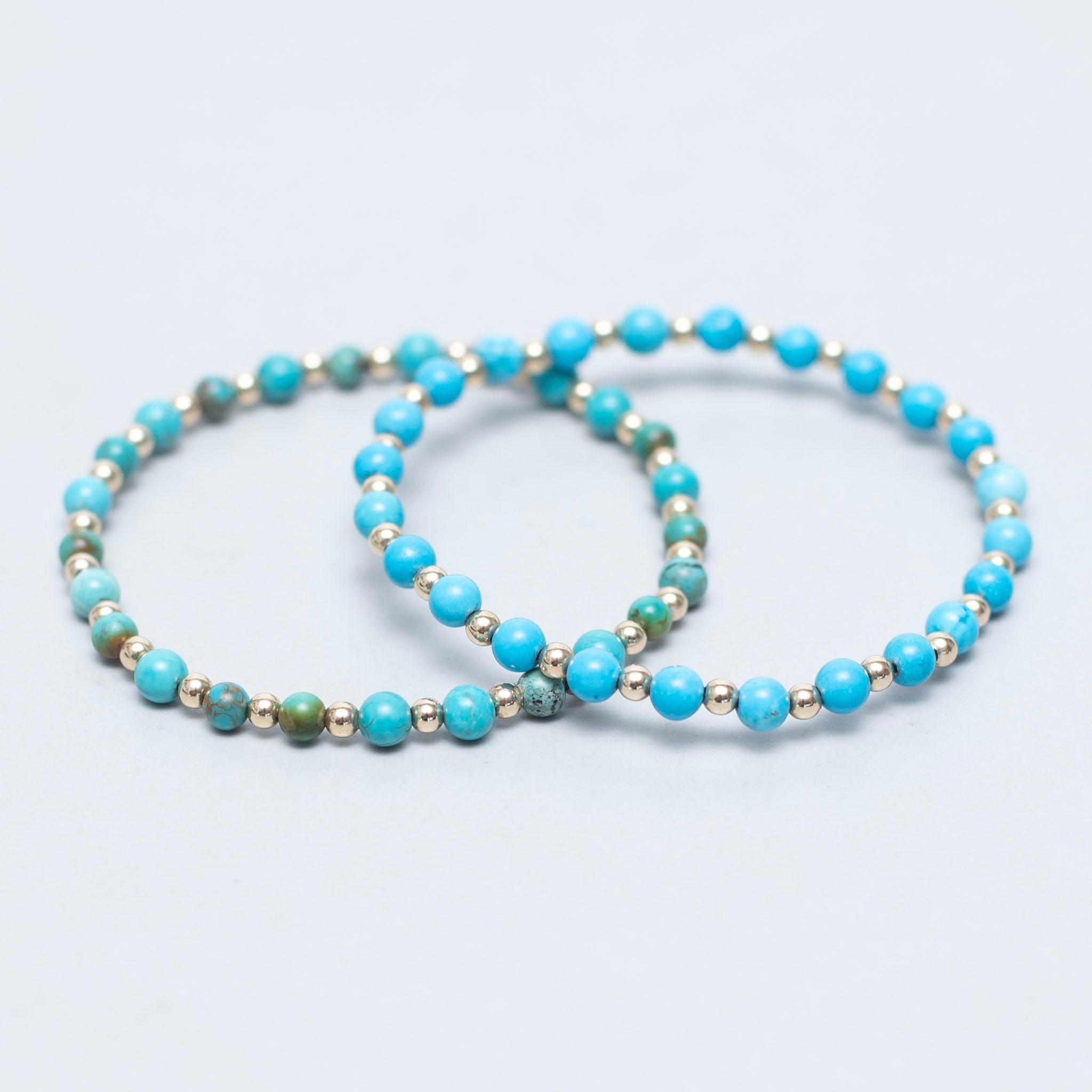 4mm Turquoise & Beaded Lux Bracelet