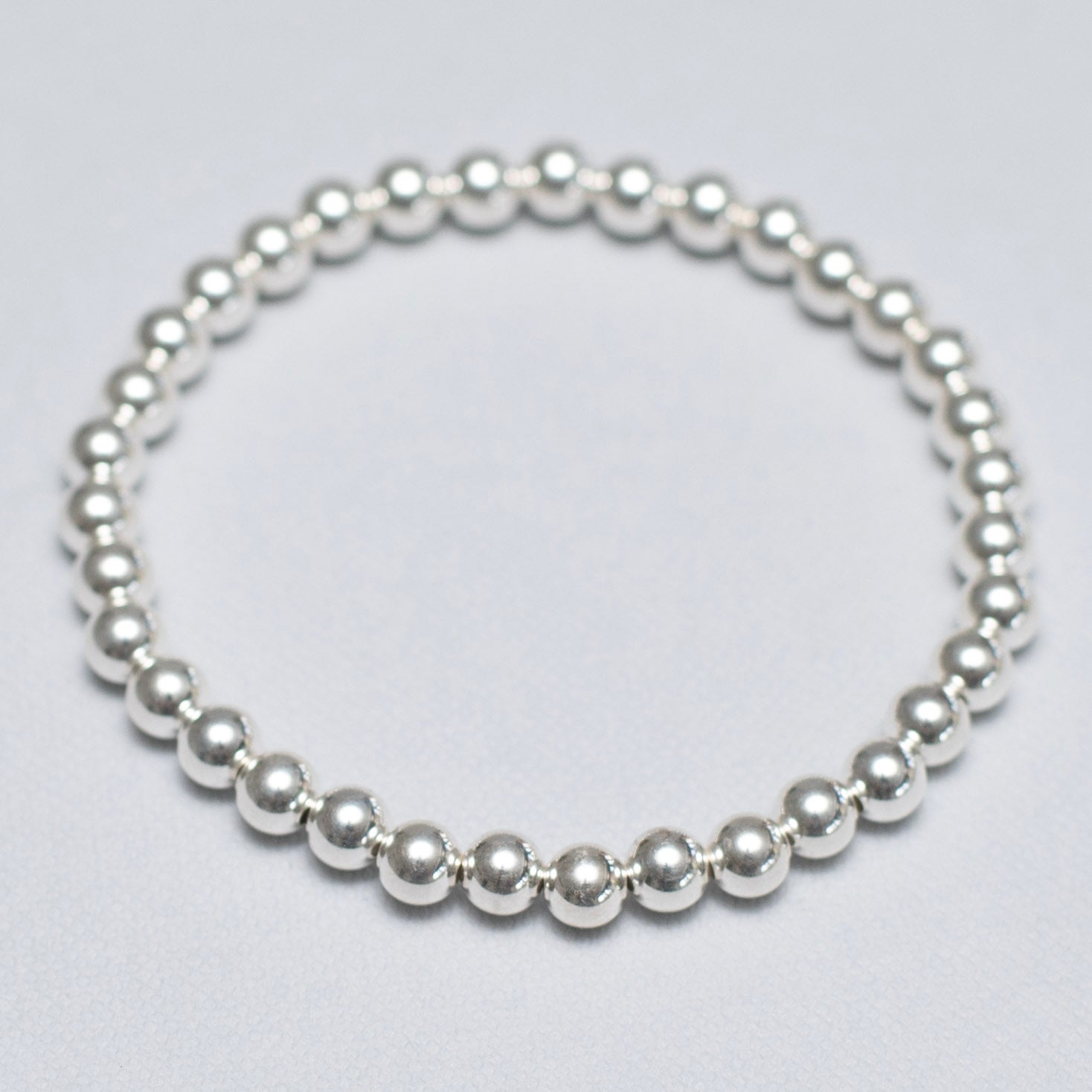 5mm Sterling Silver Beaded Lux Bracelet