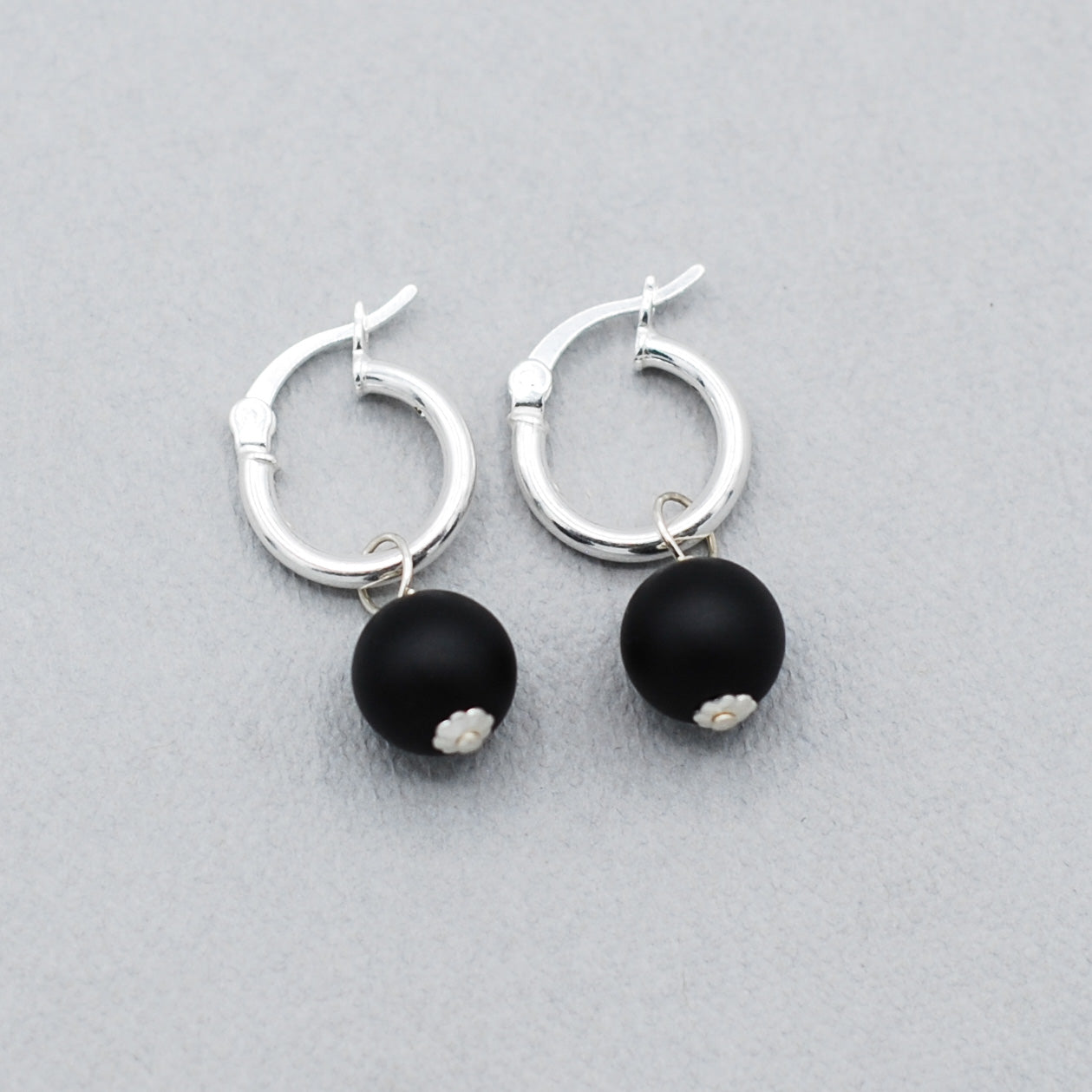 Tube Hoops & Black Onyx Hoop Drops - Jewel Ya