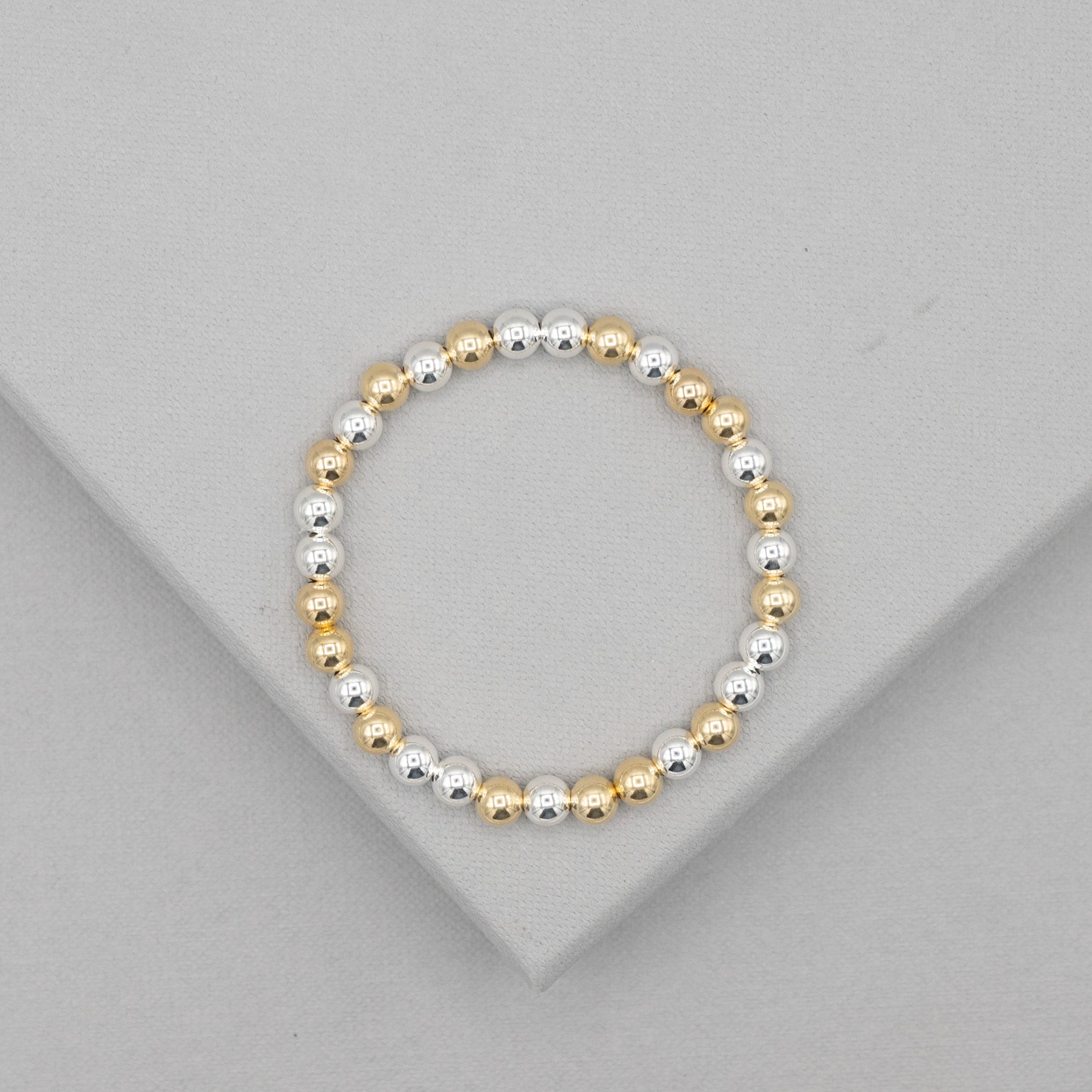 6mm Sterling Silver & 14k Gold Filled Bracelet