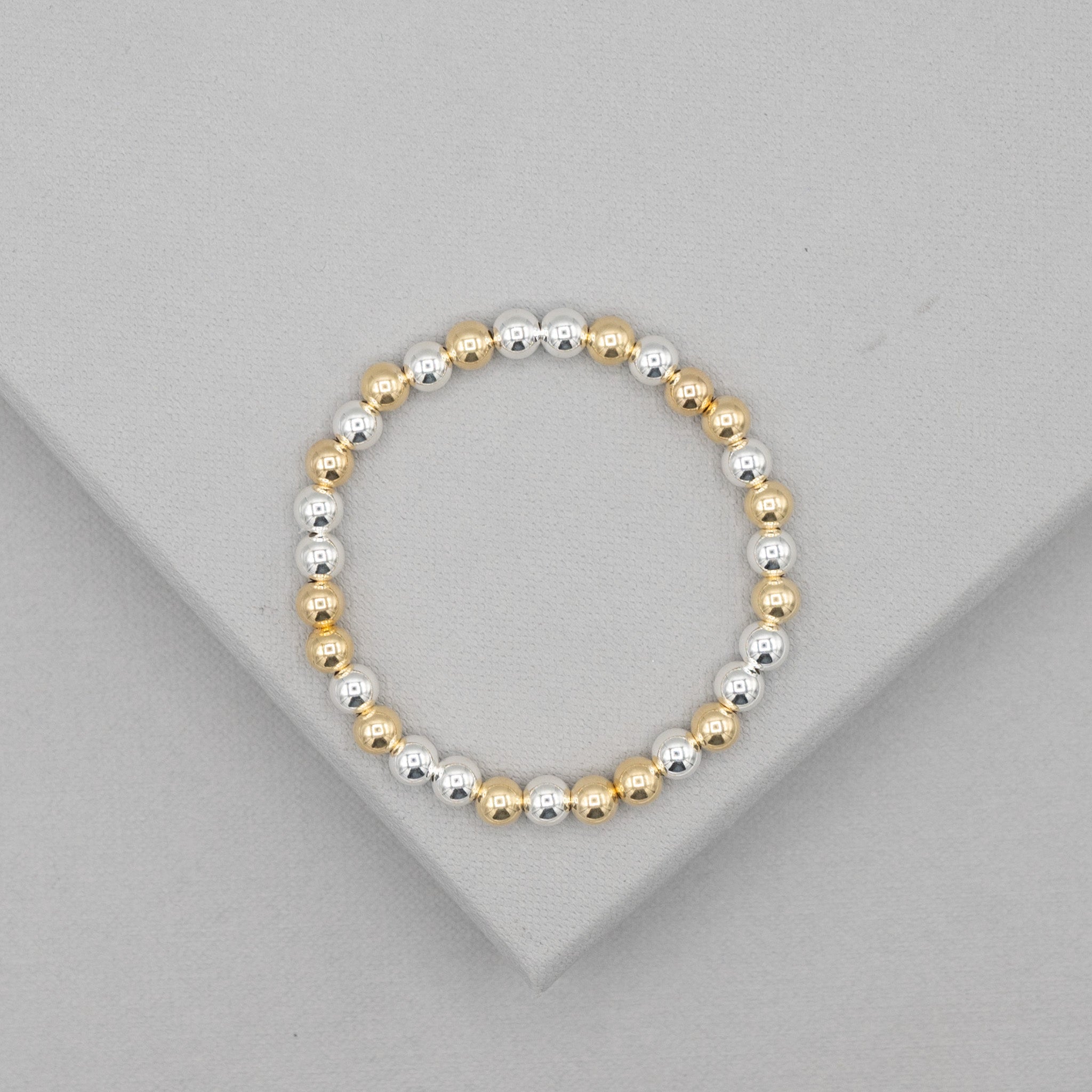 Beaded Berri (14K gold-fill) & Classic Bands (Sterling Silver