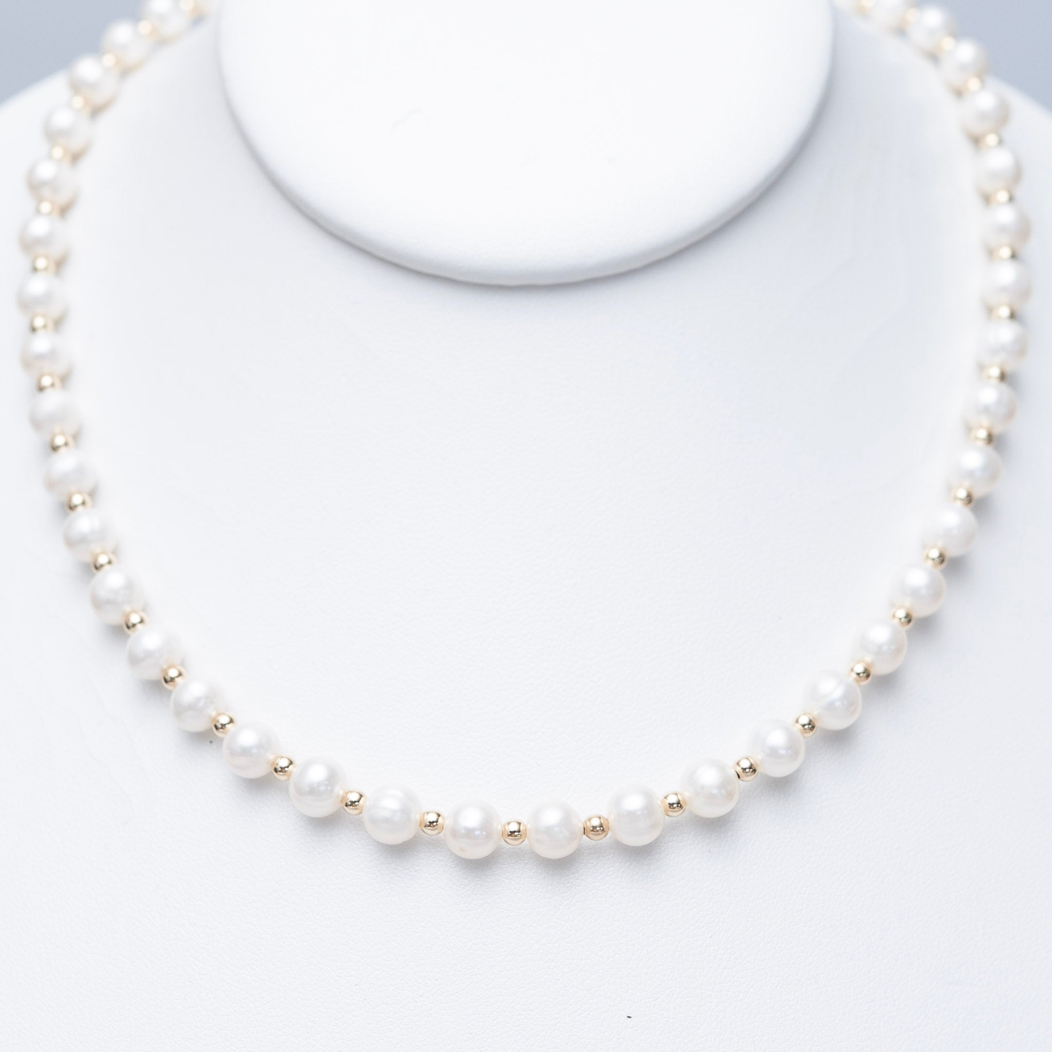 6mm Freshwater Pearl & 14k Gold Filled Necklace