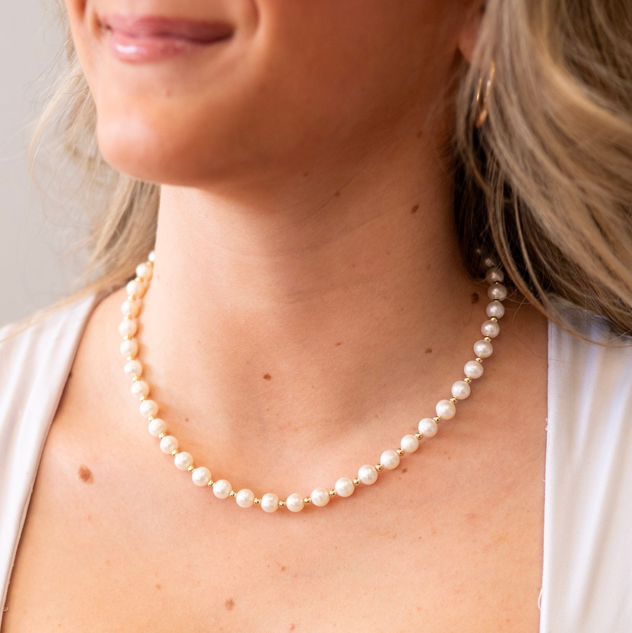 6mm Freshwater Pearl & 14k Gold Filled Necklace