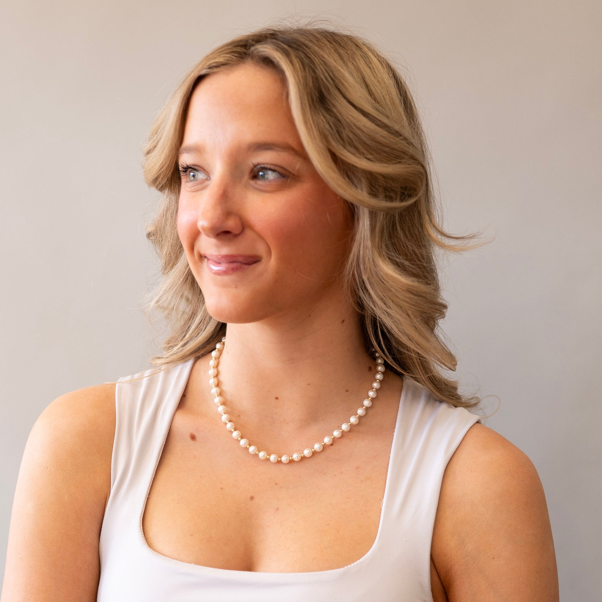 6mm Freshwater Pearl & 14k Gold Filled Necklace