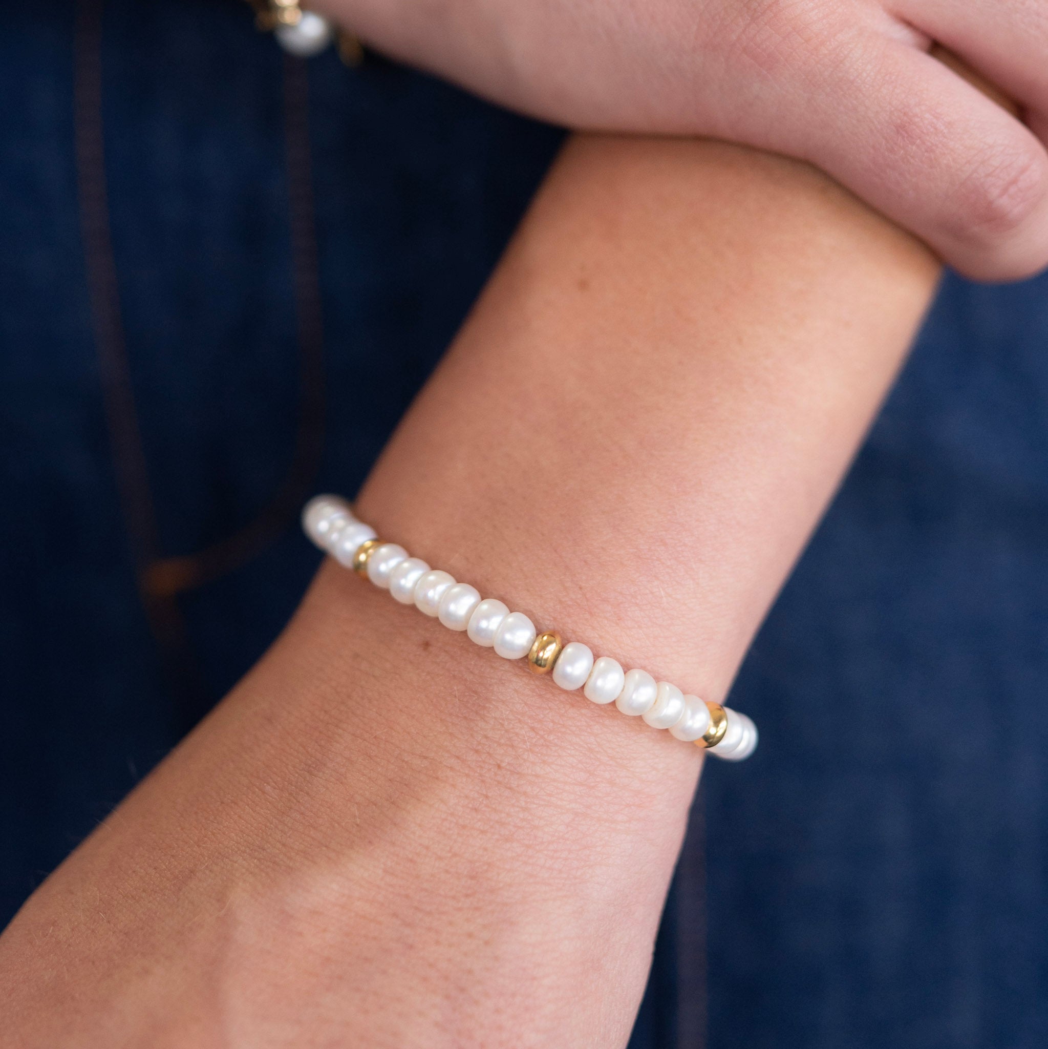 6mm Freshwater Pearl Beaded Bracelet