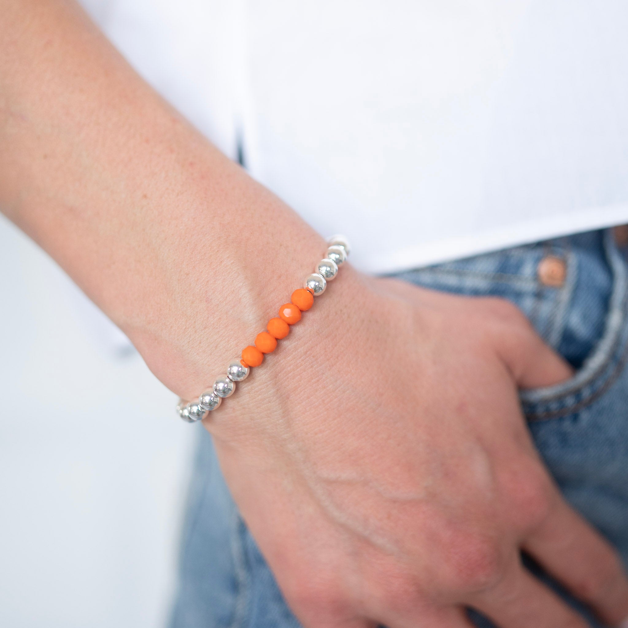 6mm Personalized Game Day Beaded Lux Bracelet