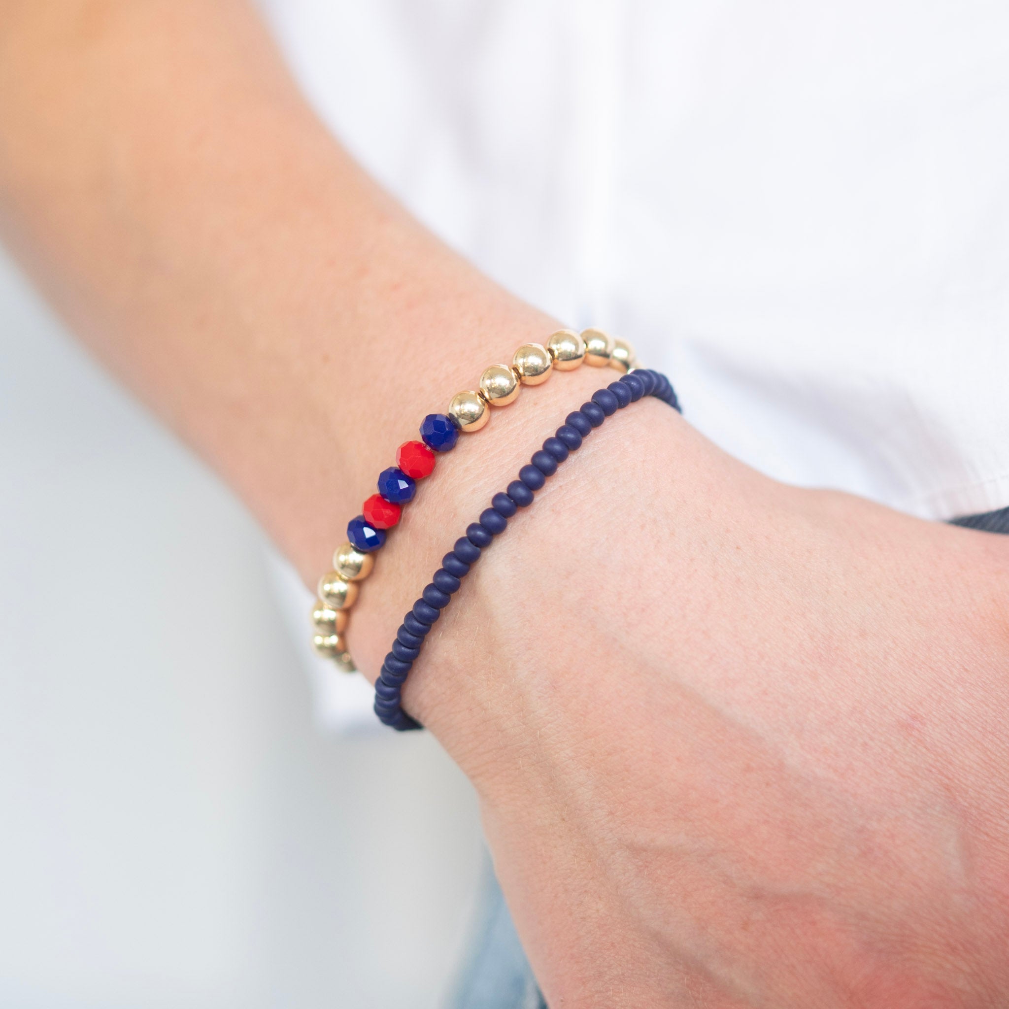 6mm Personalized Game Day Beaded Lux Bracelet