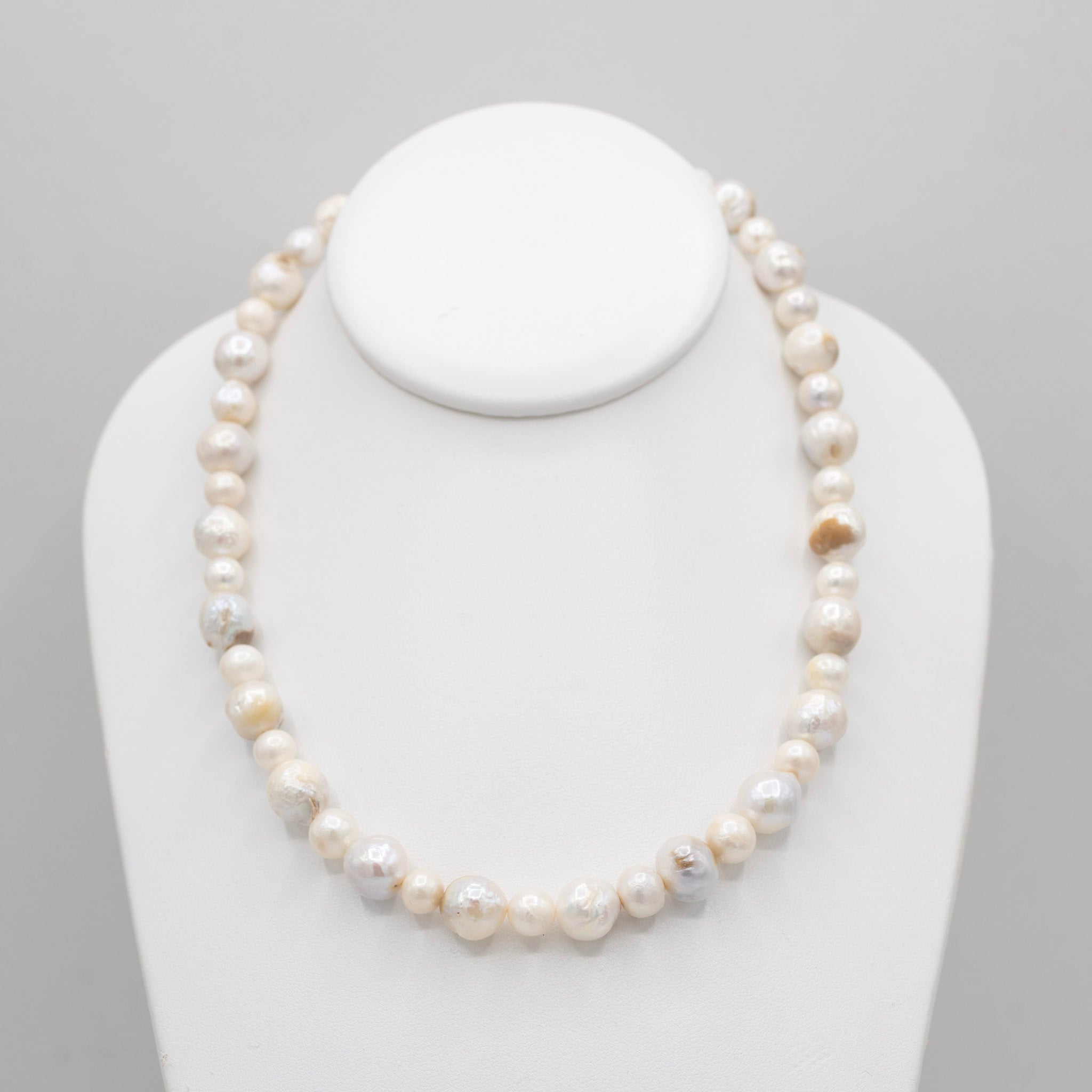 8mm & 10mm Baroque Pearl Necklace - Jewel Ya