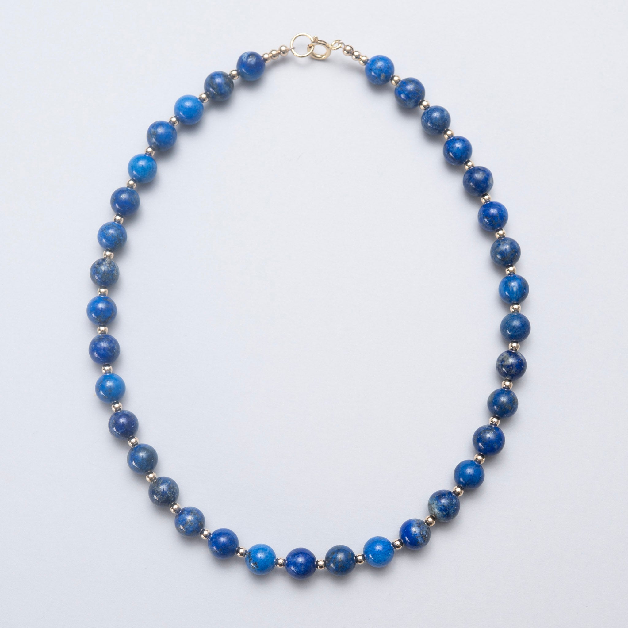8mm Lapis & Beaded Lux Necklace