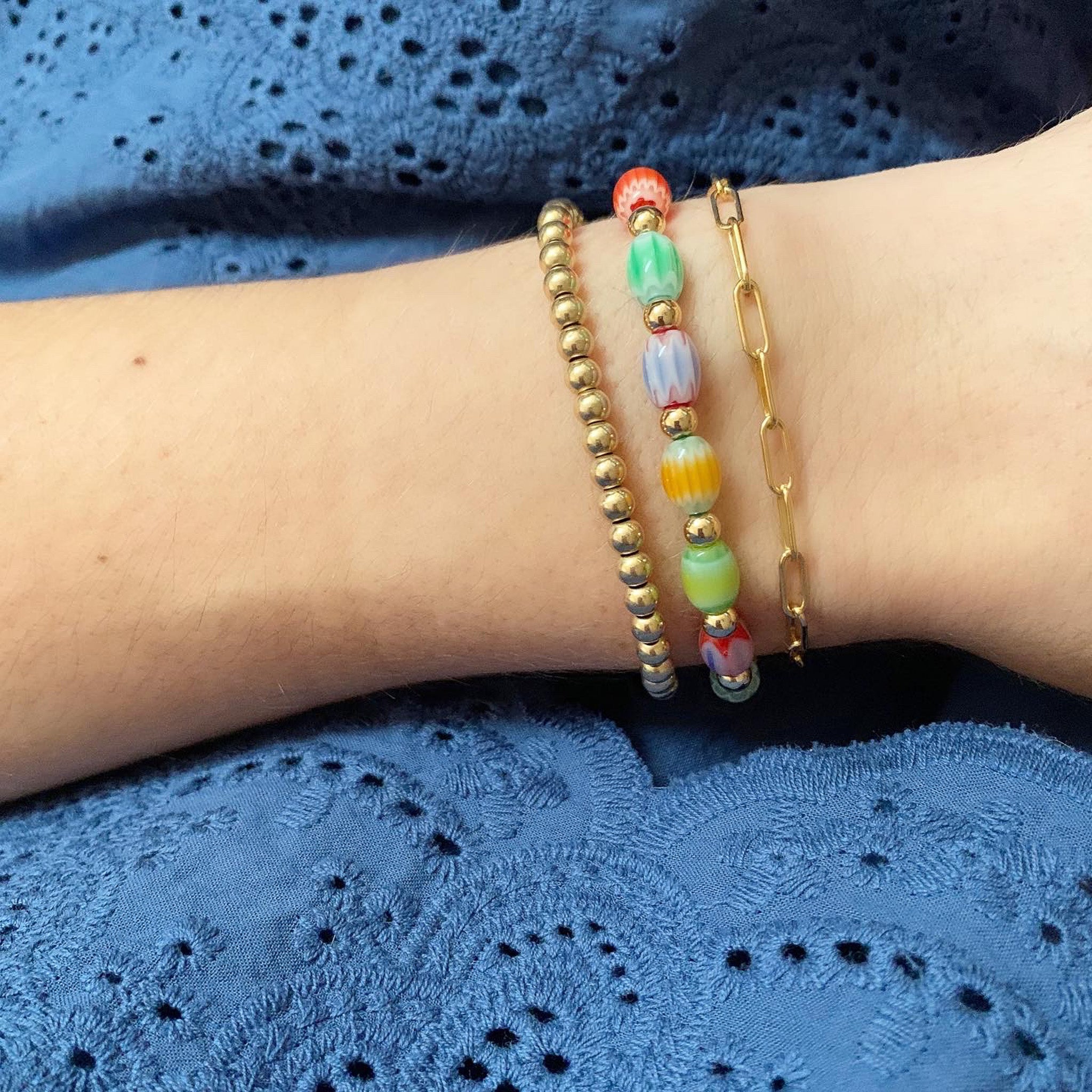 Millefiori Oval Bracelet