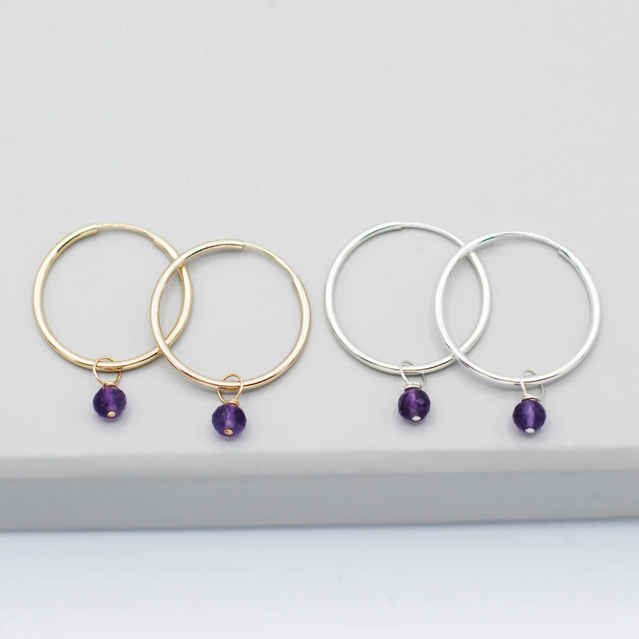 Endless Hoops & Birthstone Drops