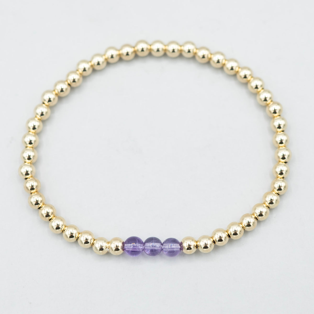 4mm Birthstone & Beaded Lux Bracelet Set