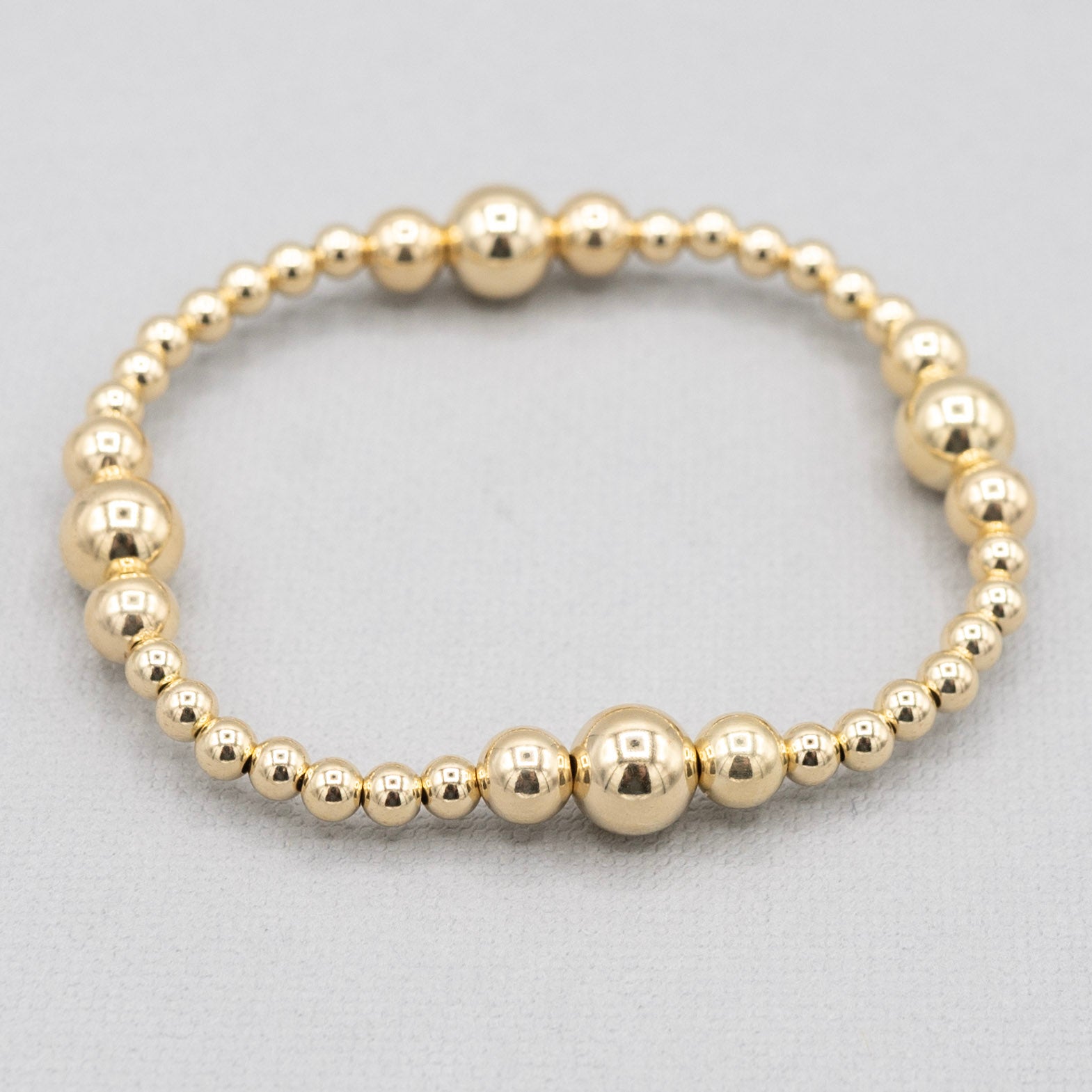 4mm & 8mm Beaded Lux Station Bracelet - Jewel Ya