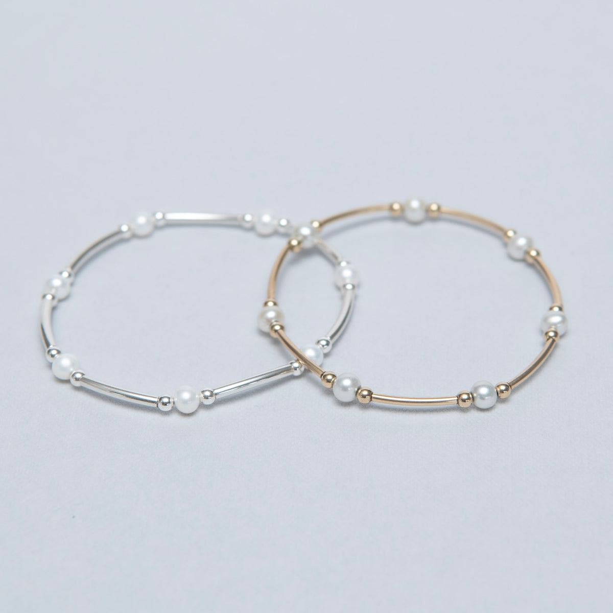 Birthstone June Freshwater Pearl Beaded Lux Tube Bracelet