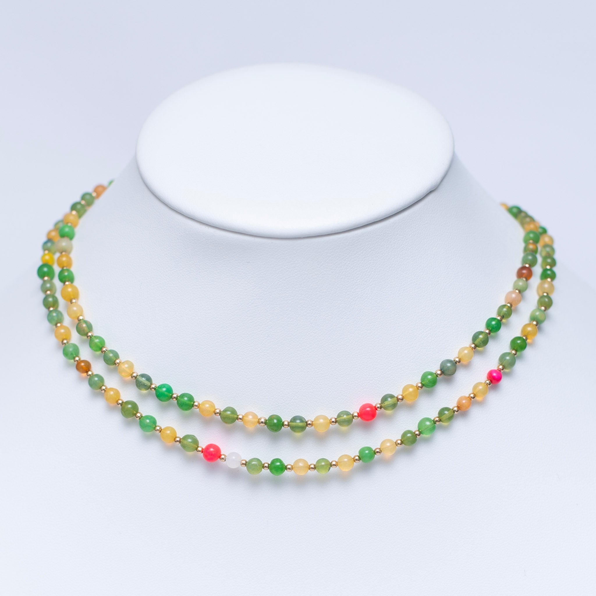 Colorful Summer Layers - Multicolor Opal Beaded Lux Necklace