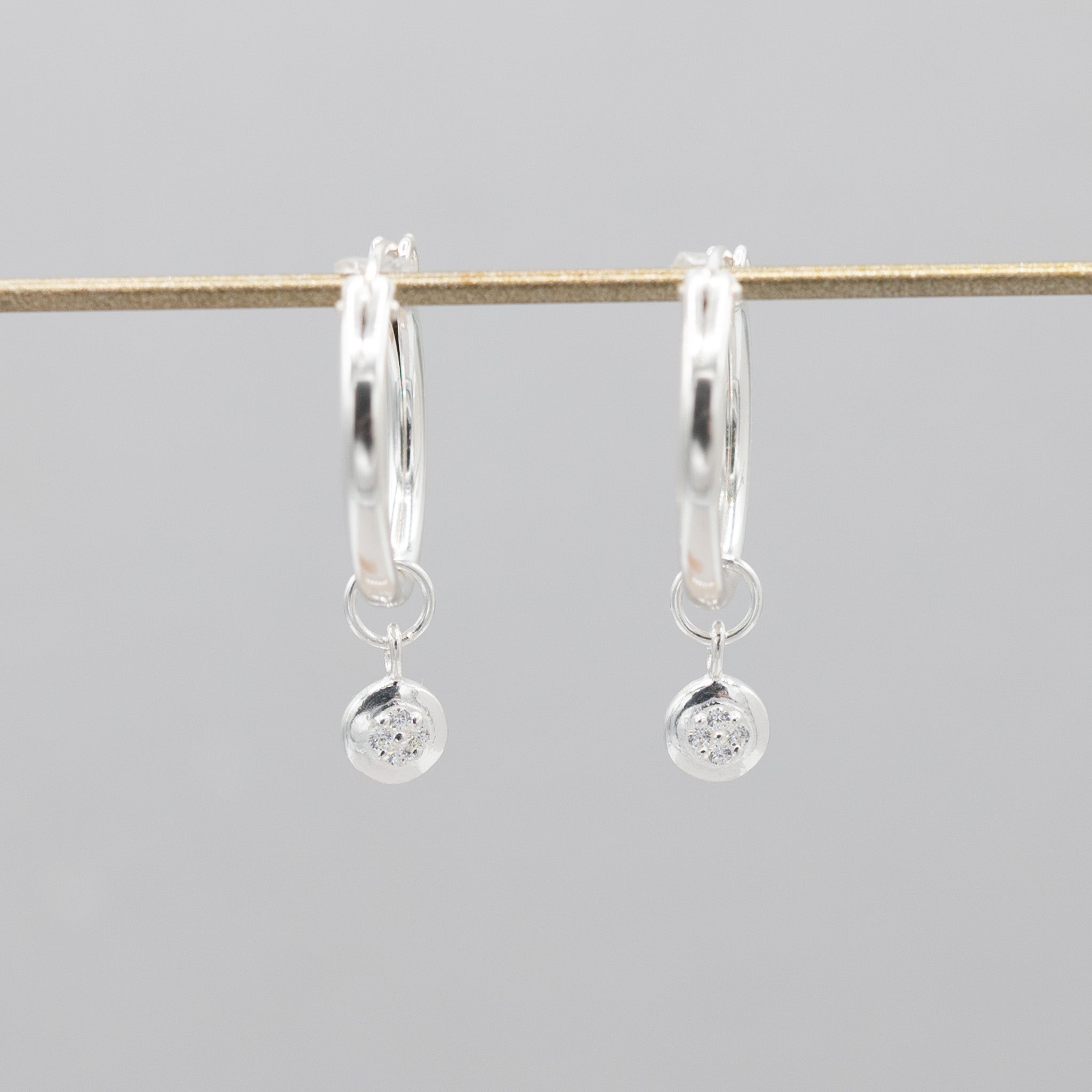 Petite Cubic Zirconia Hoop Drops