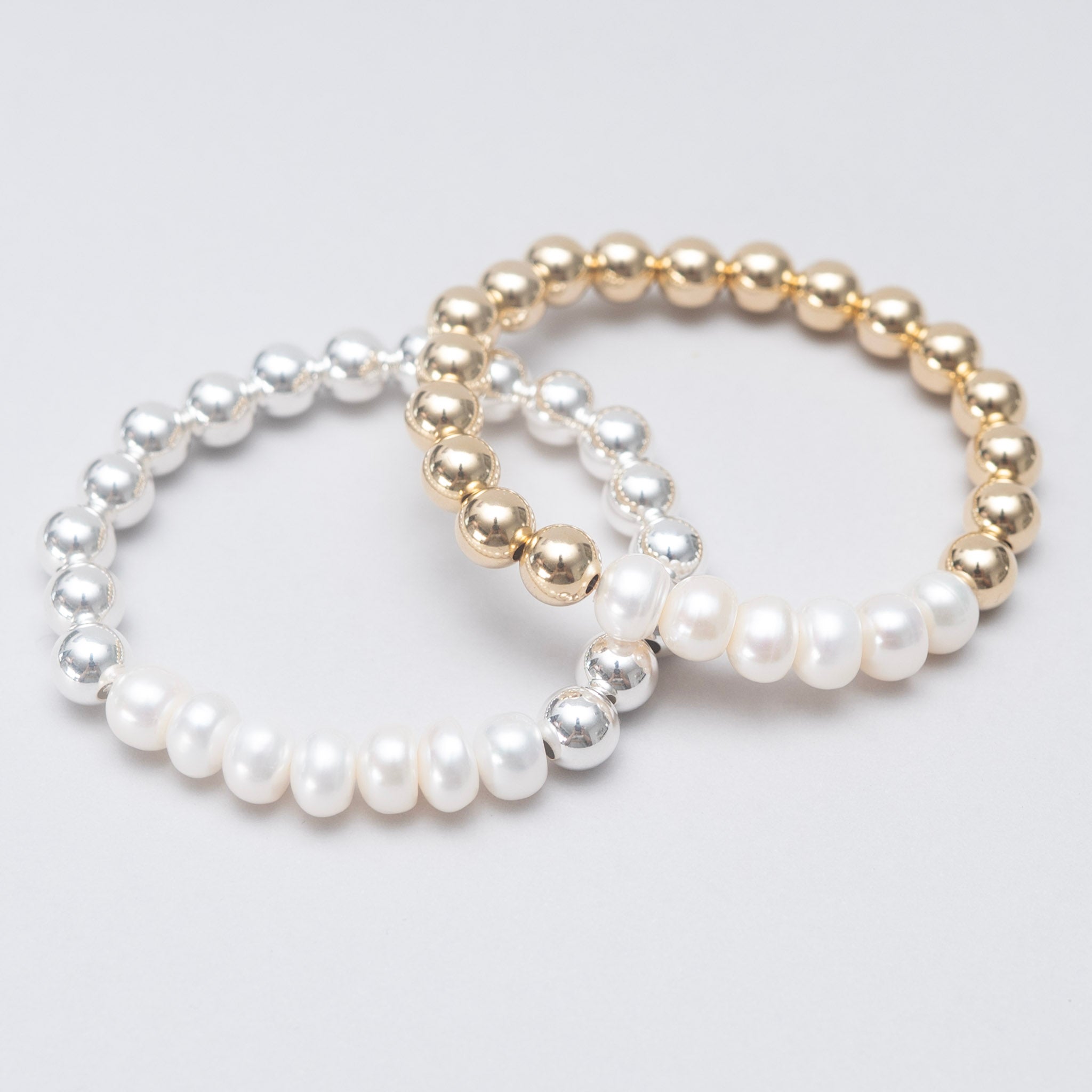 Custom Milestone Freshwater Pearl & Beaded Lux Bracelet Set - Jewel Ya